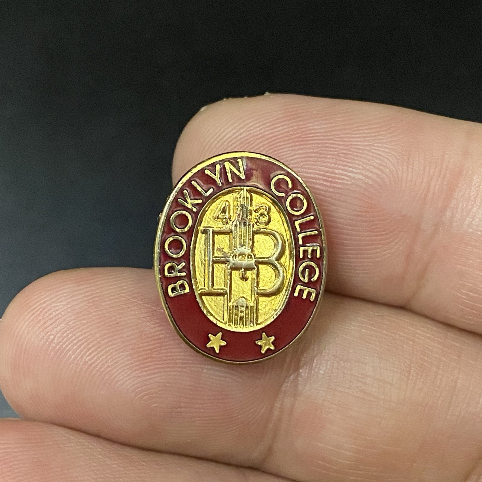 Vtg Brooklyn College Crest Lapel Pin Vtg Brooklyn College Crest Lapel Pin