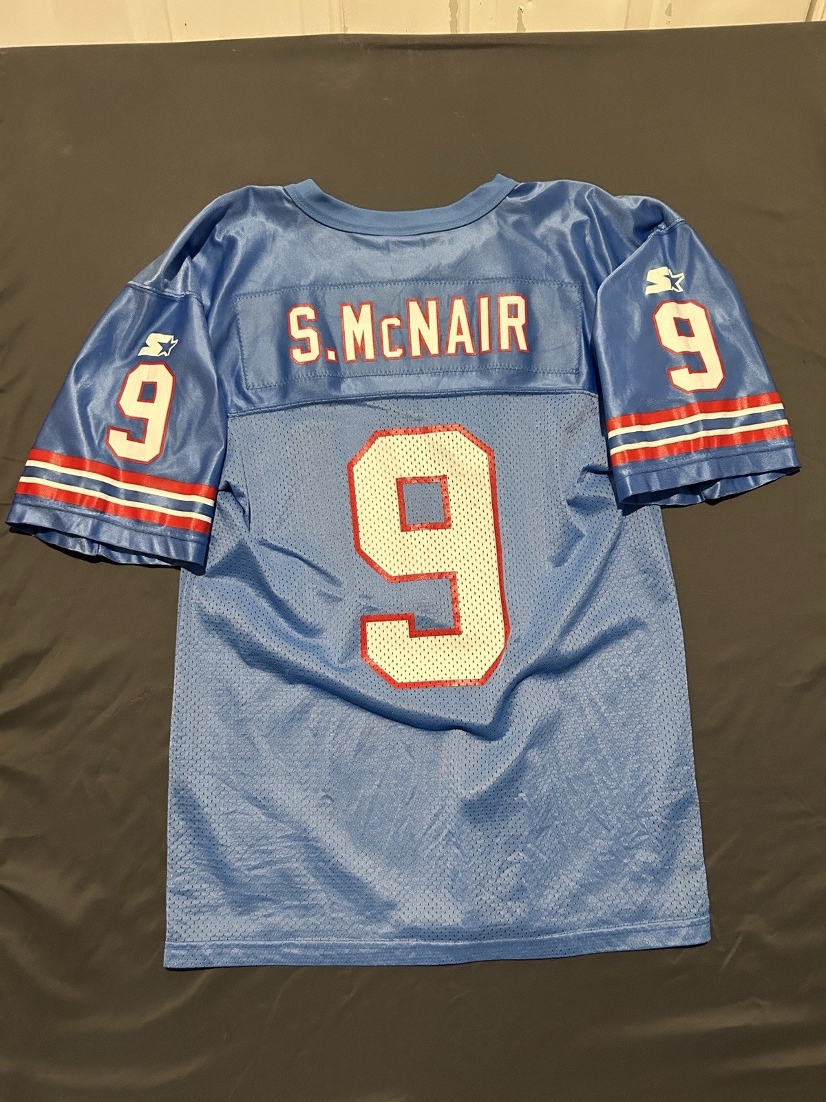 Vintage Tennessee Oilers Jersey Mens 48 Large Blue NFL Steve McNair Football Vintage Tennessee Oilers Jersey Mens 48 Large Blue NFL Steve McNair Football