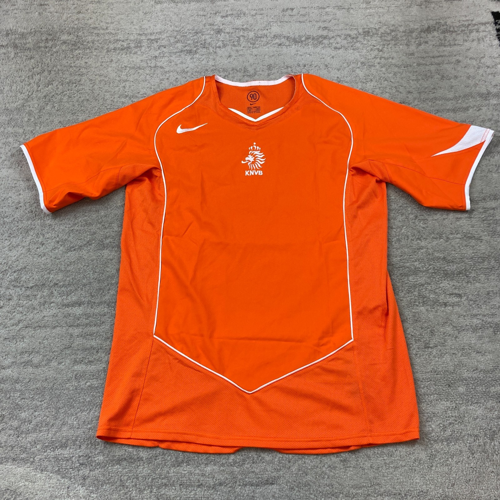 VTG Nike Netherlands KNVB Jersey Medium Orange White Holland Futbol 2004 2005