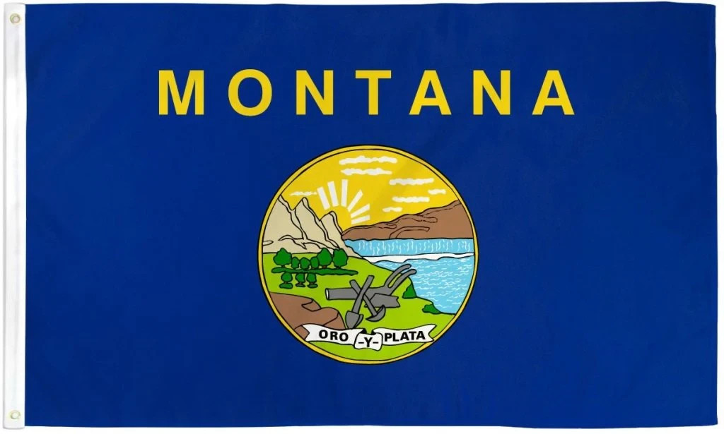 Montana State Flag - 3x5ft Premium Polyester Outdoor Banner USA Grommet Flag