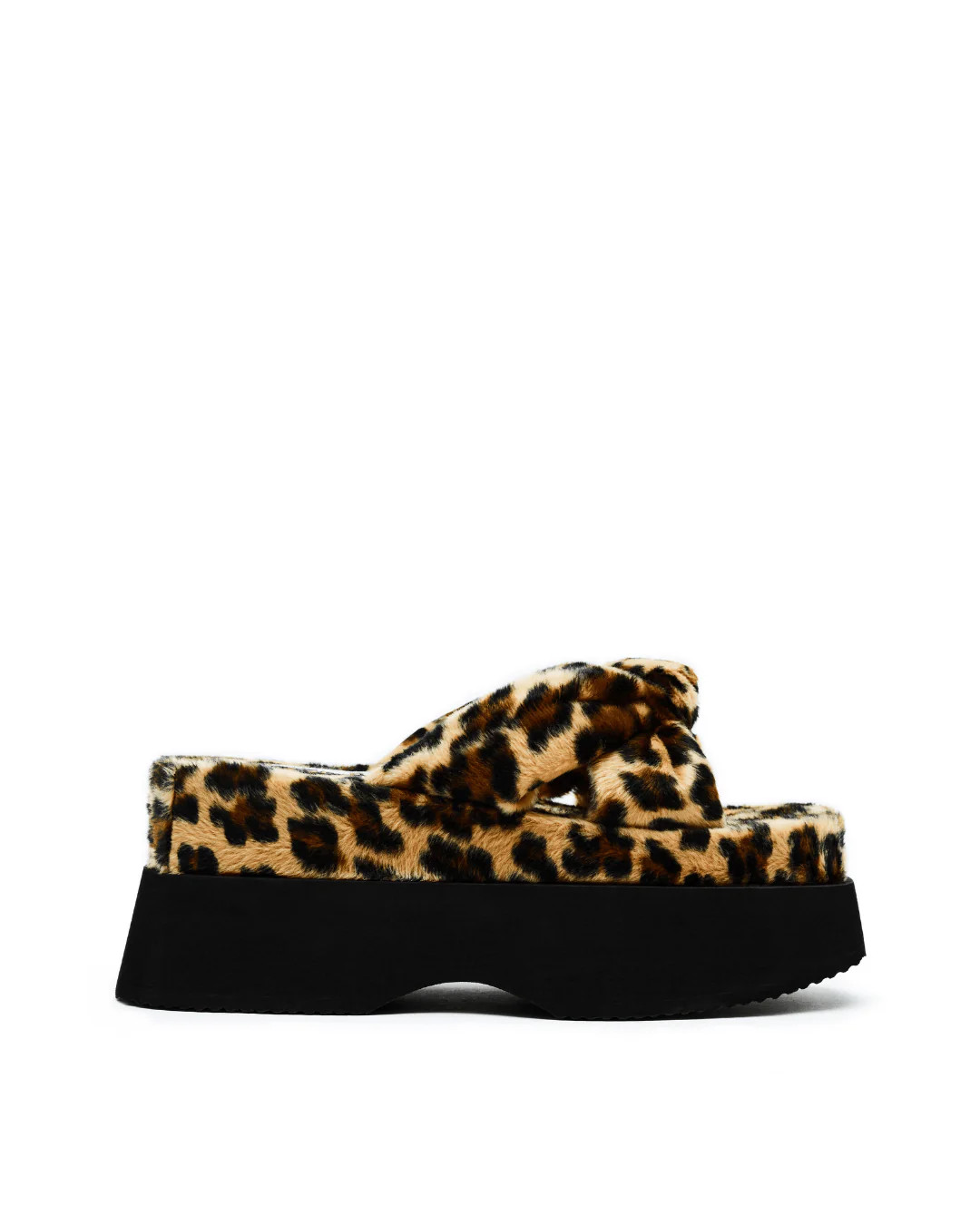 American Deadstock Y2K Josie Faux Fur Platform Slides - Leopard American Deadstock Y2K Josie Faux Fur Platform Slides - Leopard