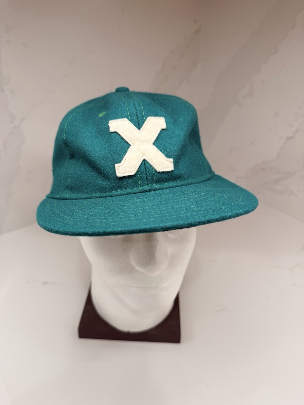 Vtg Ebbets Field Flannels Cuban X-Giants Negro League Wool Hat Cap 7 5/8 Green