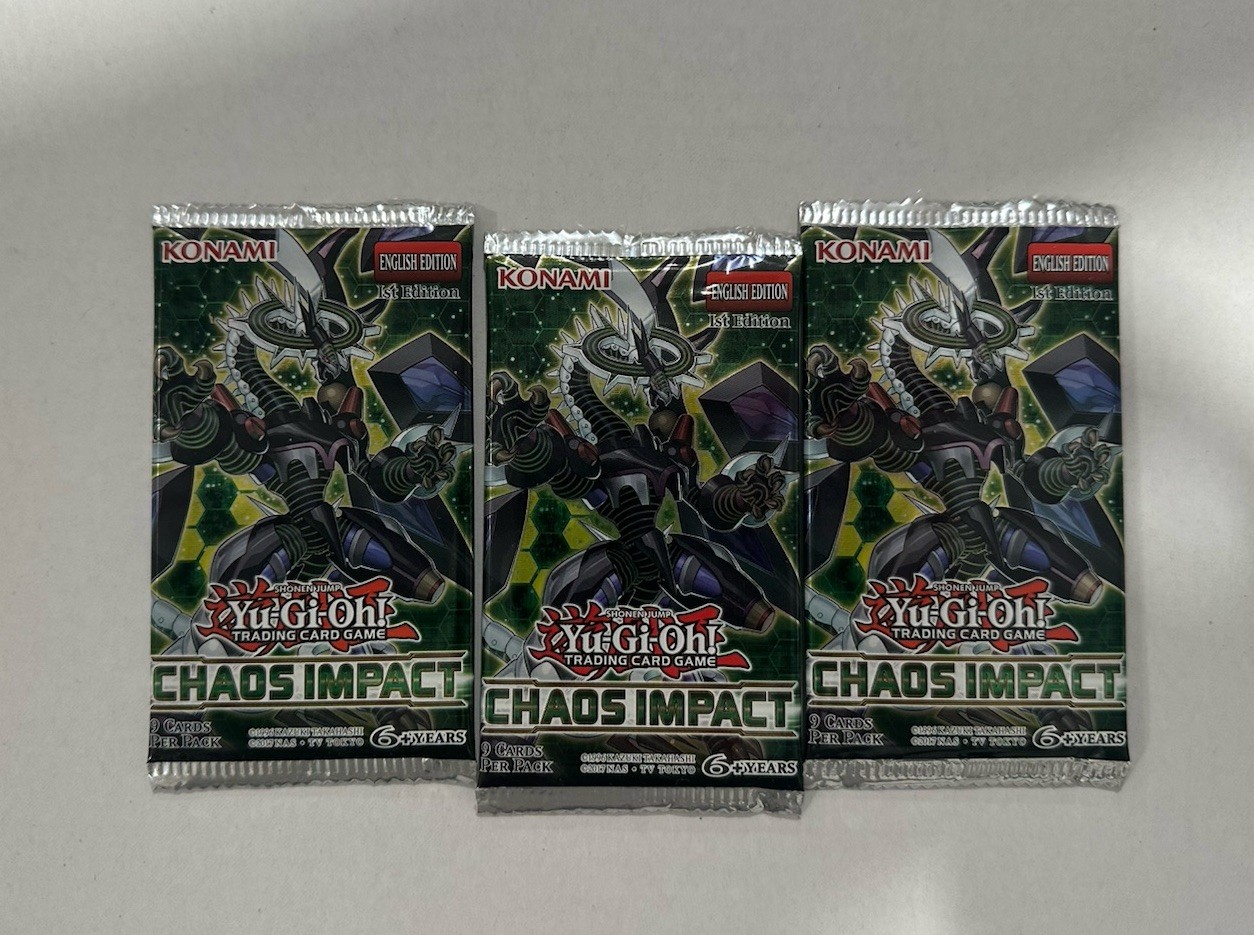 YuGiOh 3X Chaos Impact PACK BOOSTER (9 Cards) FACTORY SEALED YuGiOh 3X Chaos Impact PACK BOOSTER (9 Cards) FACTORY SEALED