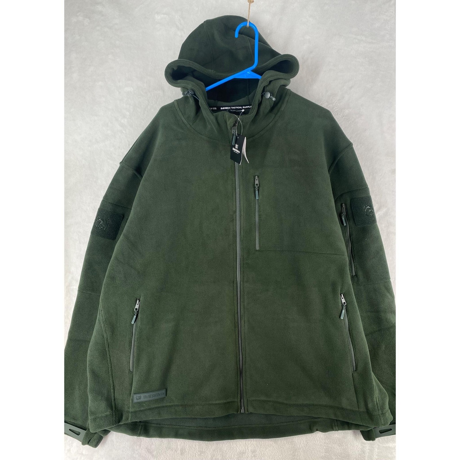 BAERSkin Jacket Mens 4XL Green BAER SKIN 4 Tactical Fleece Hooded NEW $120