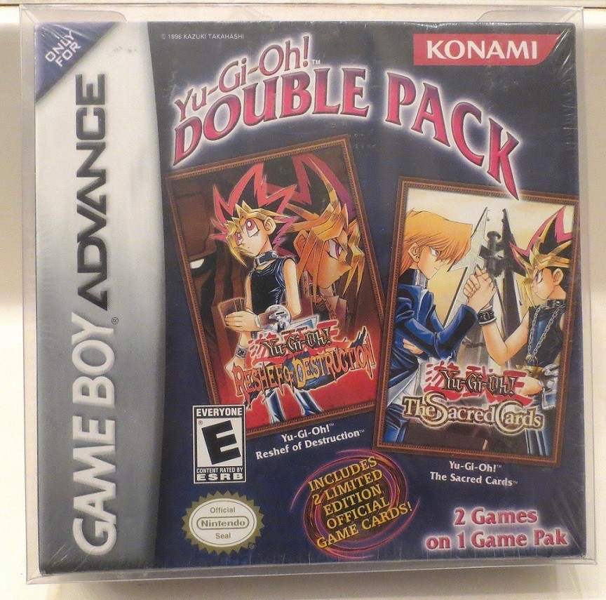 YU GI OH DOUBLE PACK RESHEF BONUS SACRED CARDS BRAND NEW FACTORY SEALED RARE GBA YU GI OH DOUBLE PACK RESHEF BONUS SACRED CARDS BRAND NEW FACTORY SEALED RARE GBA