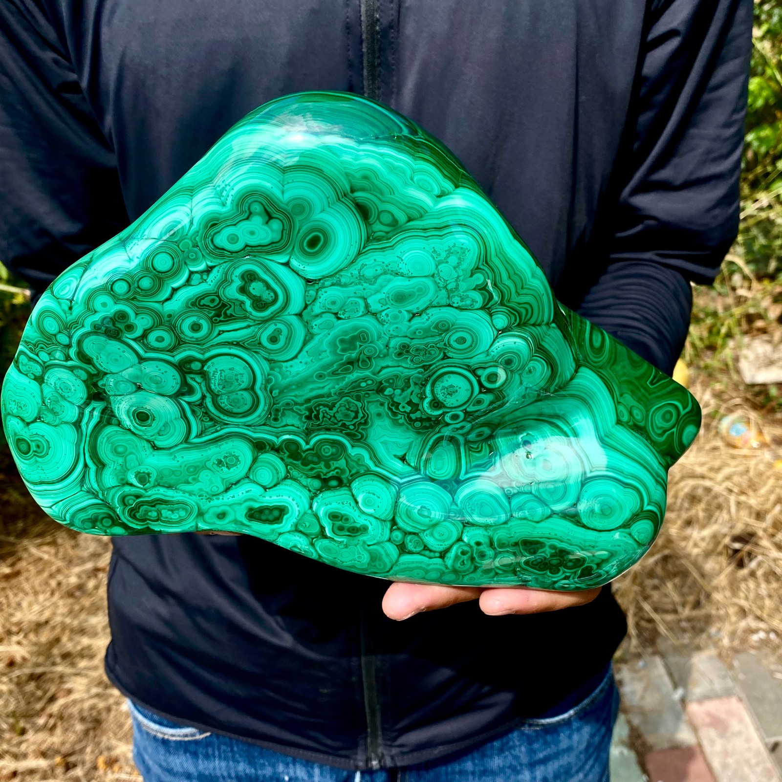 7.2LB  Natural luster peacock rock cluster rough mineral sample