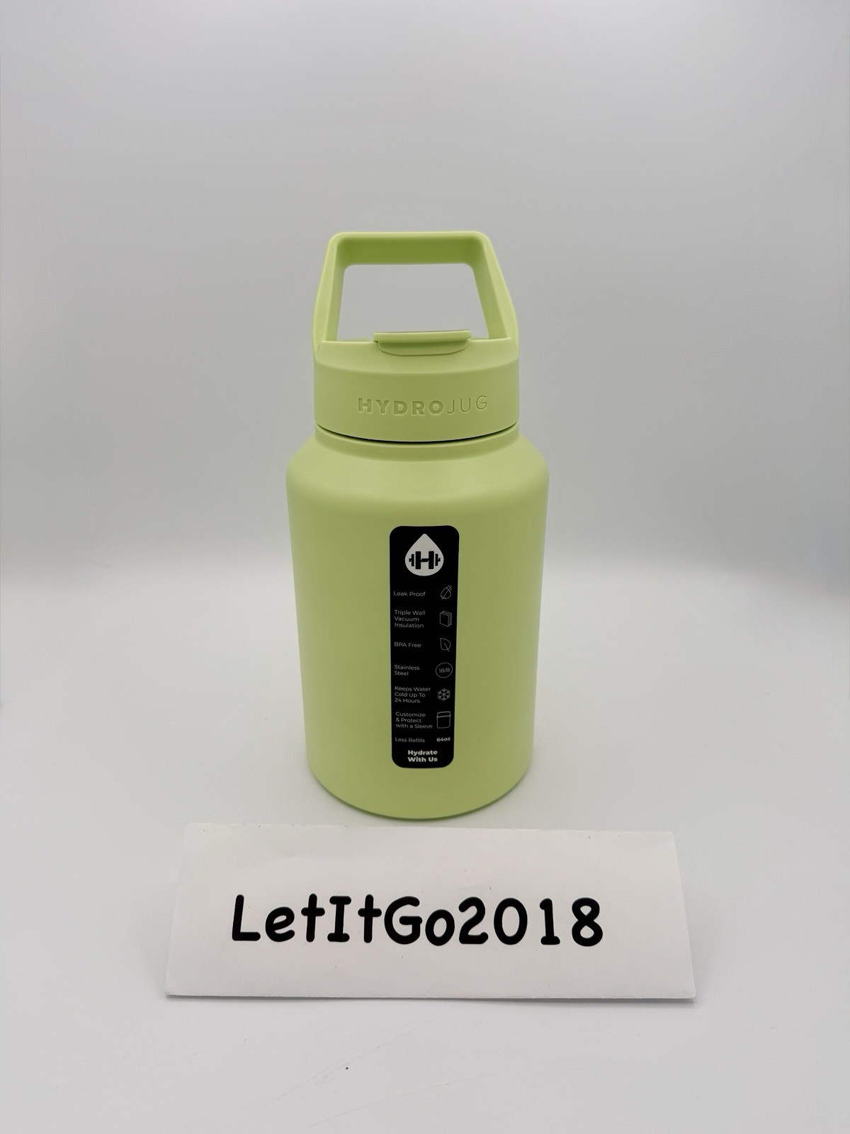 New HydroJug Sport Jug 64oz Honey Dew Insulated Triple Wall Water Jug
