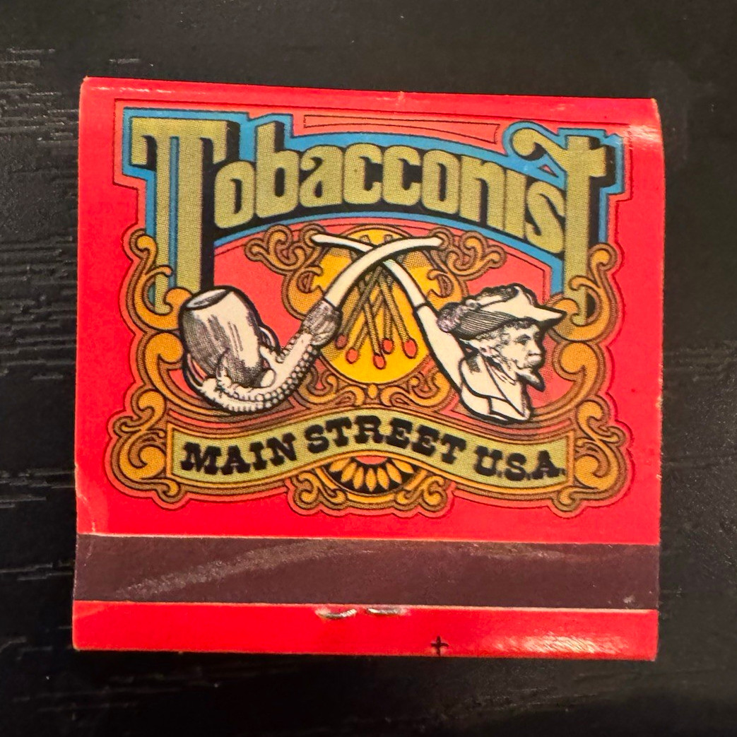 Vintage Walt DisneyWorld Magic Kingdom MainStreetUSA Tobacconist Matchbook 1970s