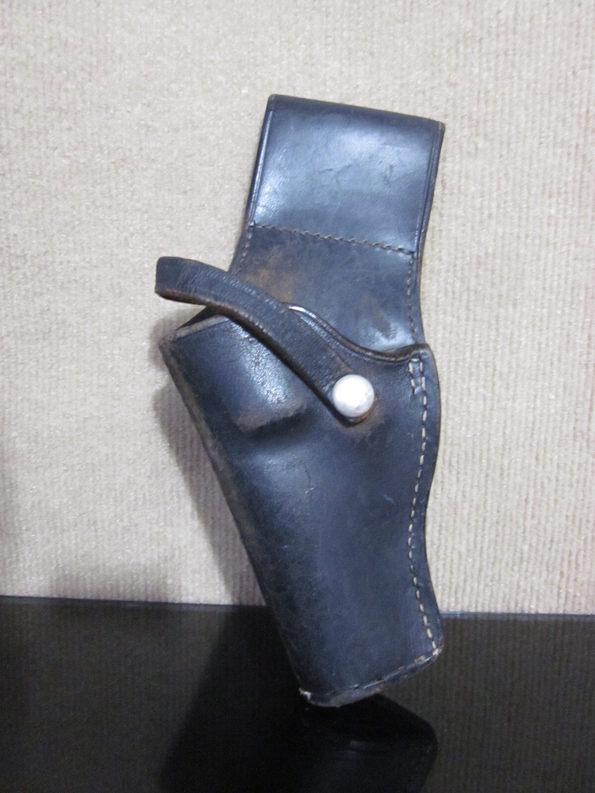 VTG Don Hume H216 No. 7 - 4” BBL Leather Holster Snap Black RH Jordan K Frame