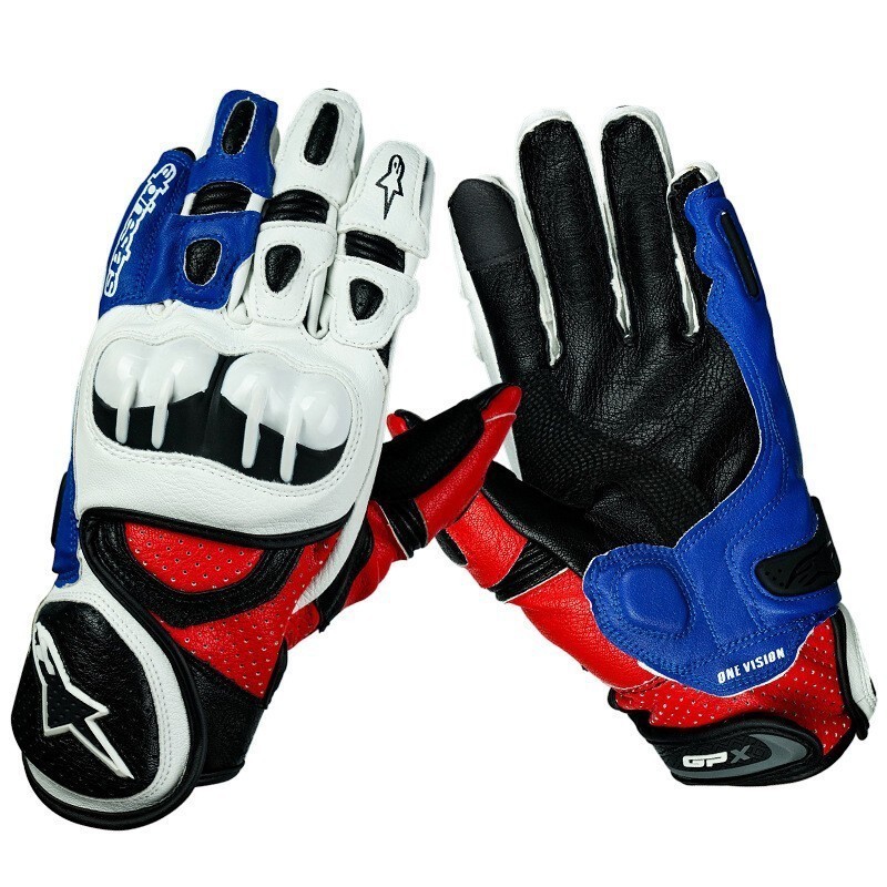 Alpinestars GPX Men's Blue Leather Gloves Soft and Durable Motorcycle Gloves Alpinestars GPX Men's Blue Leather Gloves Soft and Durable Motorcycle Gloves