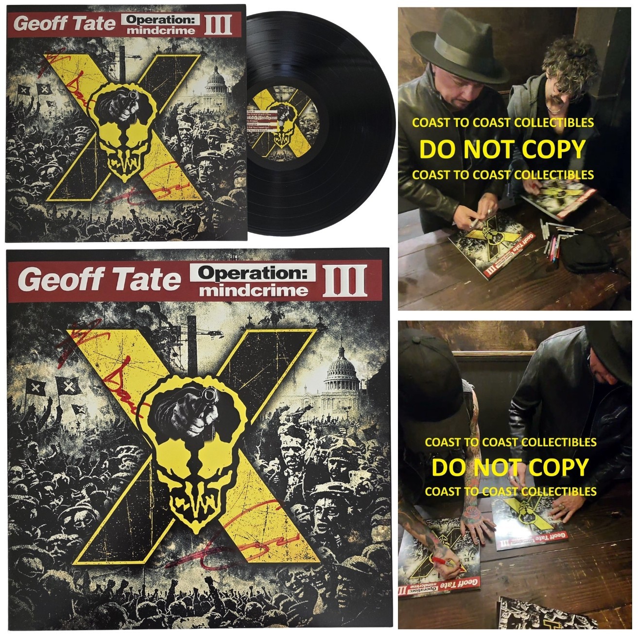Geoff Tate Signed Queensryche Operation Mindcrime Album Proof,,Autographed Vinyl