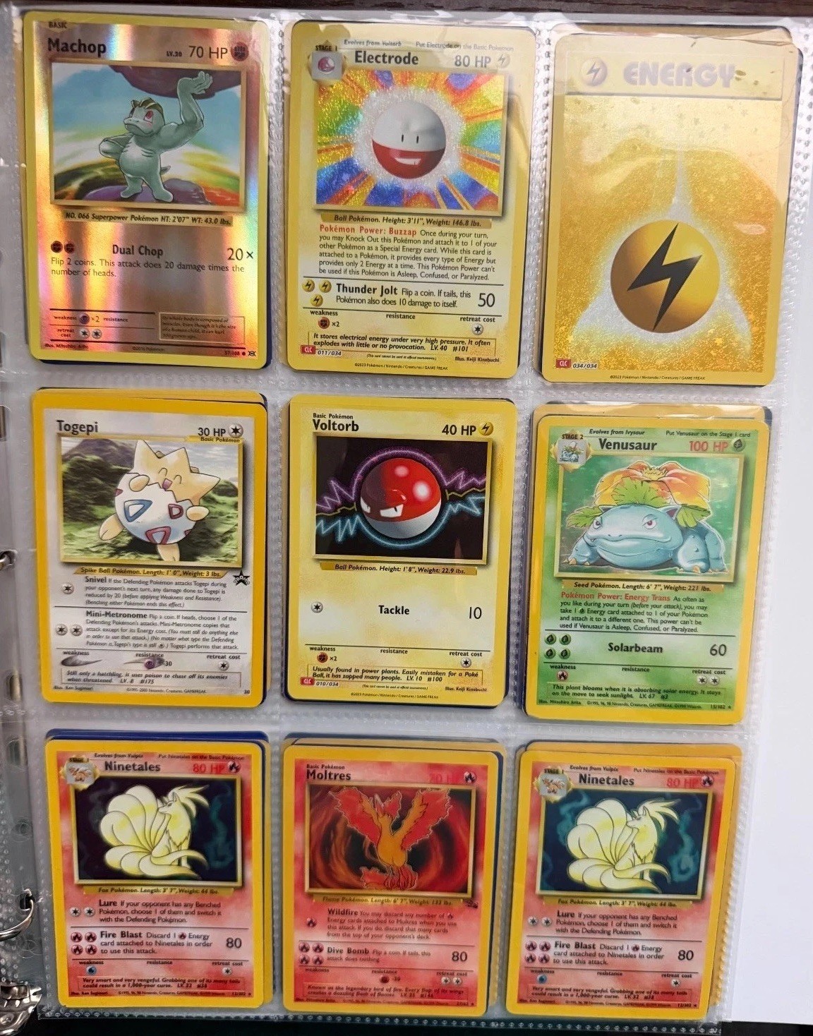 Vintage Pokemon Card Binder WOTC HOLOS RARES Base Set Jungle Fossil Collection
