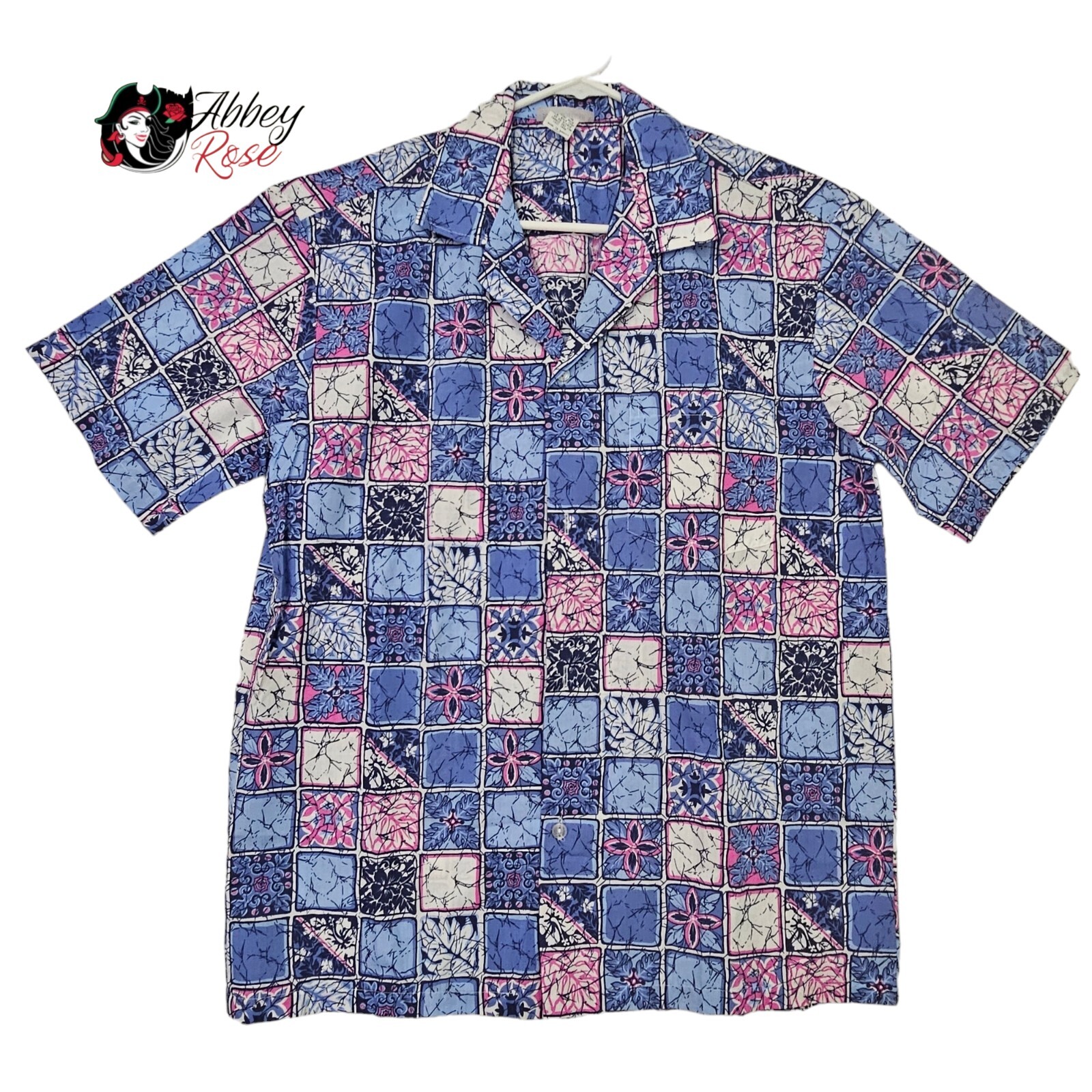 80s Vintage Hawaiian Men's Large Shirt Made in Hawaii Polyester Blend Dradstock 