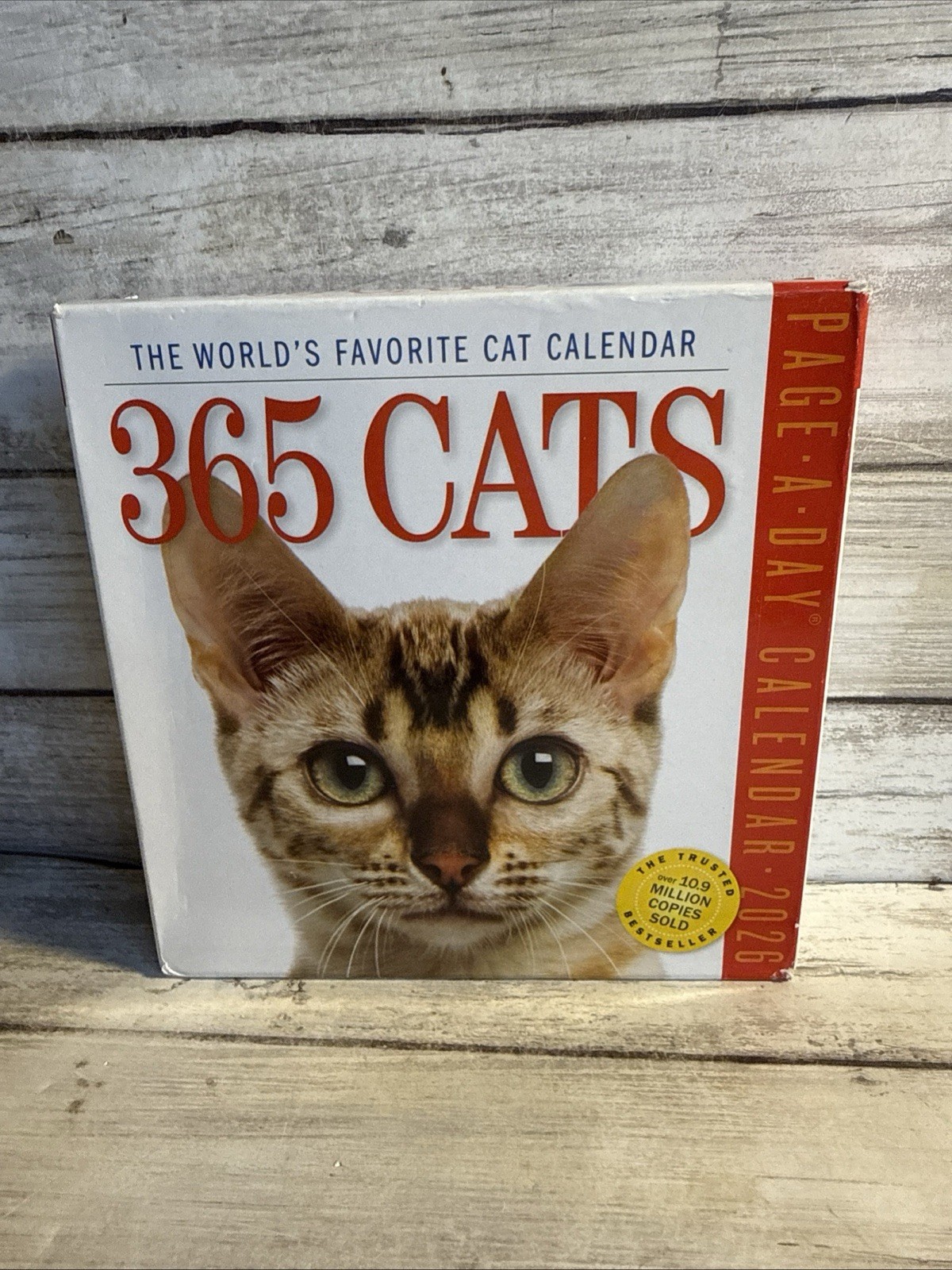 New 365 Cats Page-A-Day® Calendar 2026 World\'s Favorite Cat Calendar In Color