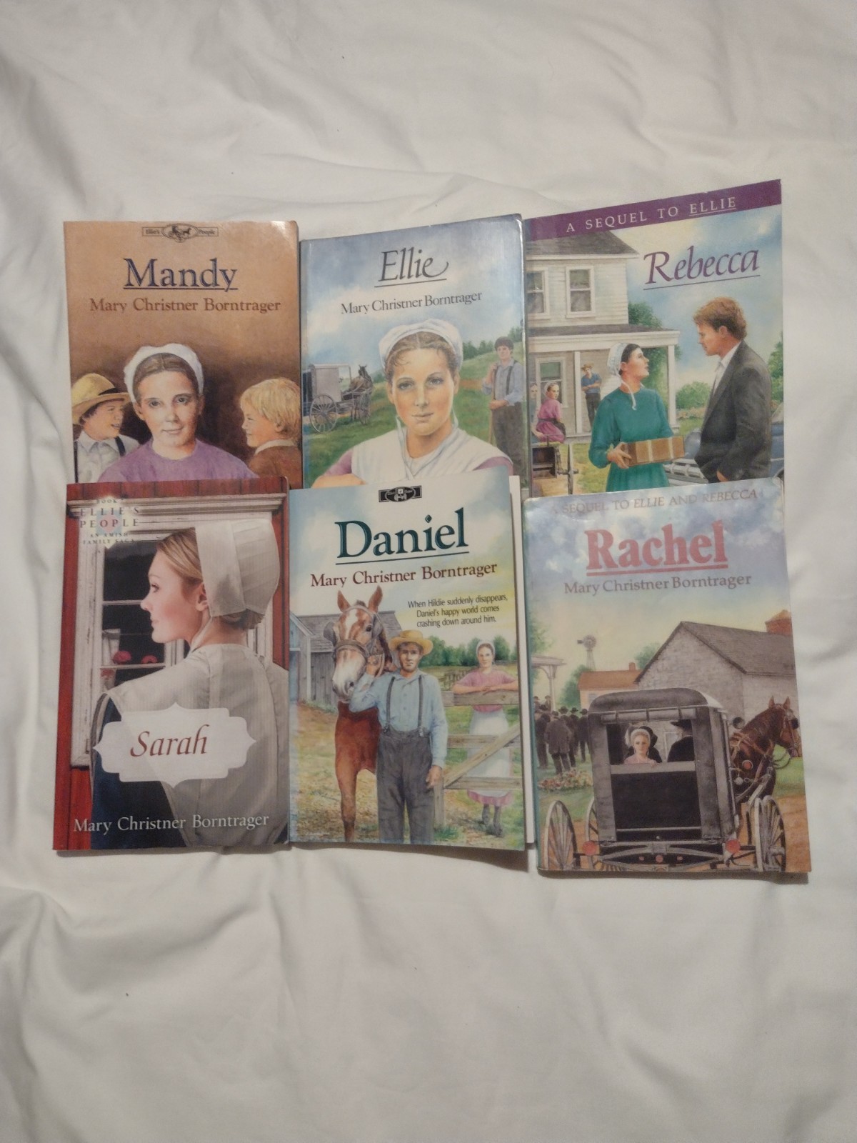 Lot of 6 Ellie\'s People Series Paperback Books Christian Amish by Borntrager