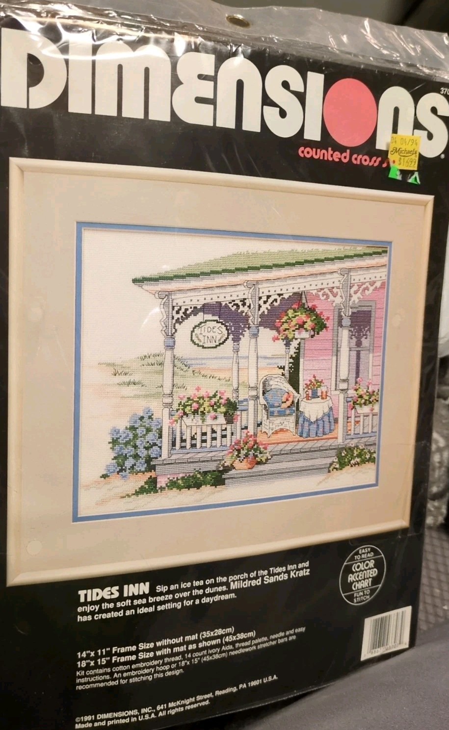 Dimensions Cross Stitch Kit \'Tides Inn\' Mildred Sands Kratz Cottagecore Vintage Dimensions Cross Stitch Kit \'Tides Inn\' Mildred Sands Kratz Cottagecore Vintage