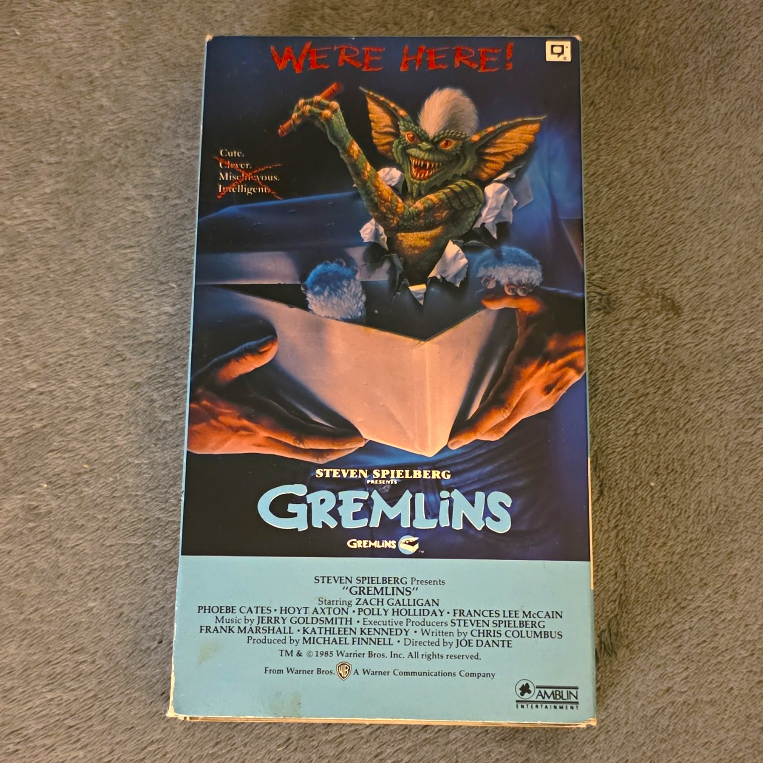 Warner Home Video Gremlins VHS NTSC PG Full Screen 1984 Joe Dante