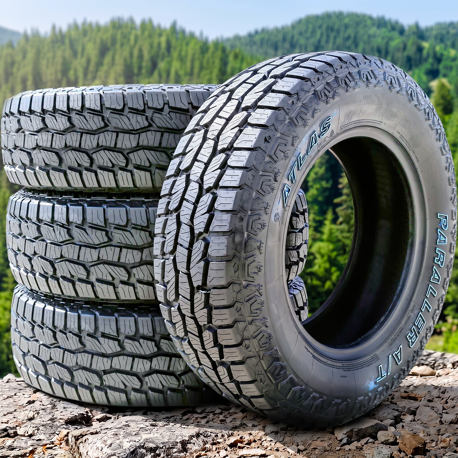 4 Atlas Tire Paraller A/T 285/70R17 116T (OWL) 55k Mi Warranty 560AB