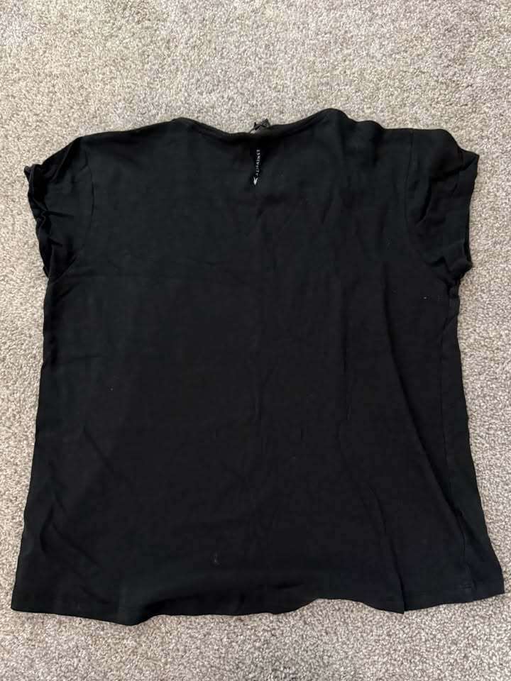 AllSaints Black Cap Sleeve Tee AllSaints Black Cap Sleeve Tee