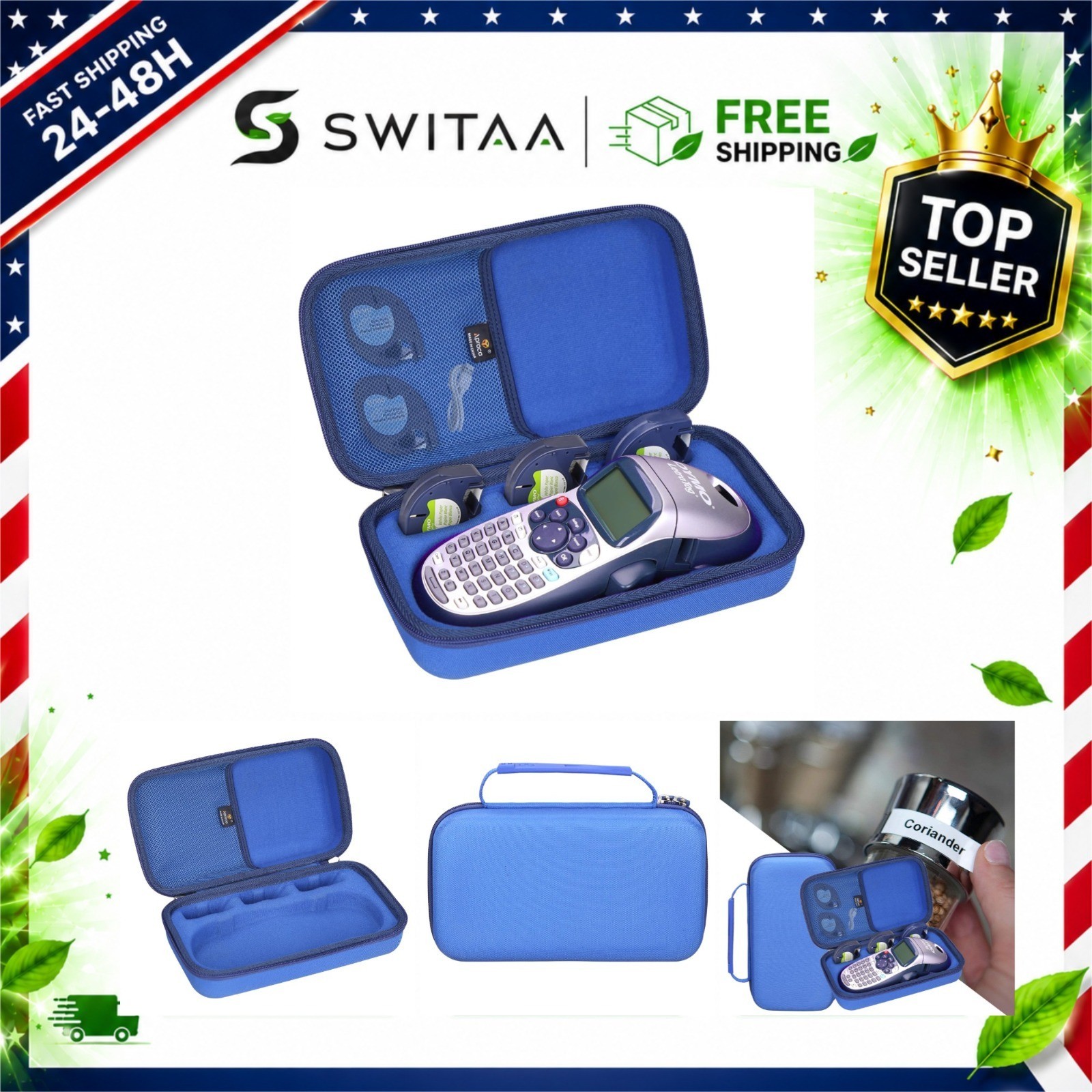 Aproca Hard EVA Case for DYMO LetraTag LT-100H Plus Label Maker, Blue Storage