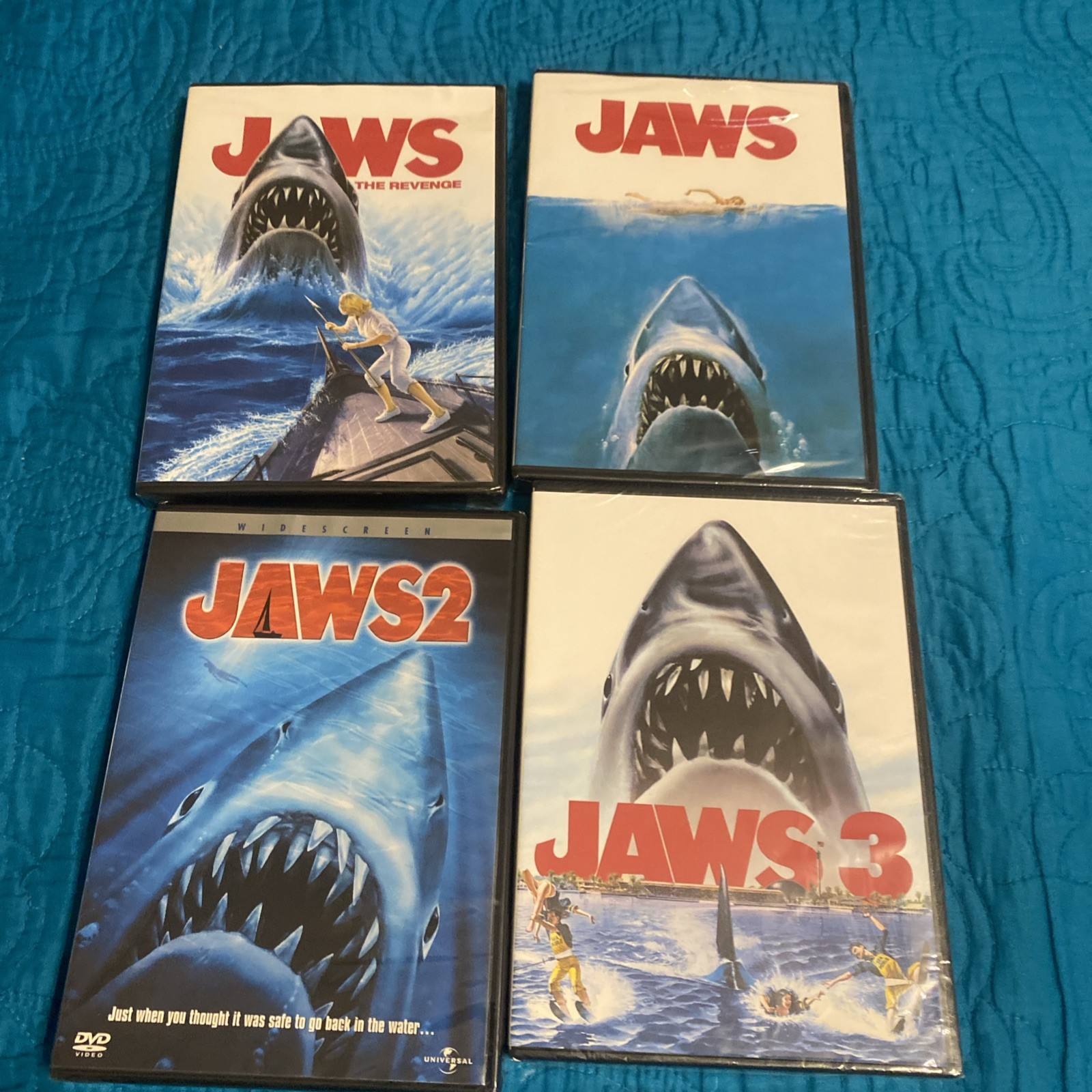 Jaws DVD Collection 1-4 Lot 1 2 3 4 Complete Set horror Movies Jaws DVD Collection 1-4 Lot 1 2 3 4 Complete Set horror Movies