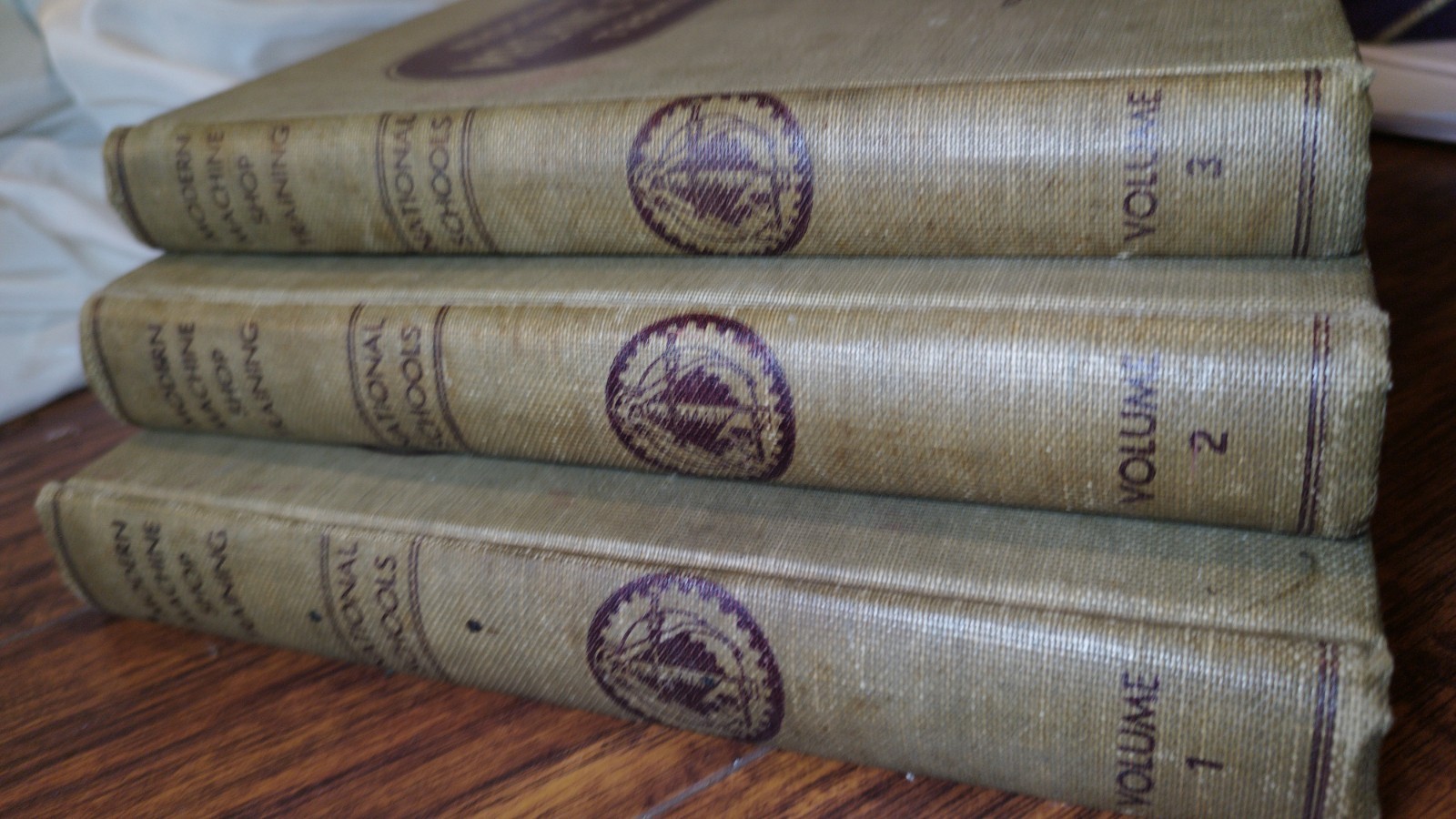 Modern Machine Shop Training Complete 3-Volume Set (1943 WW11 Era Editions) VG