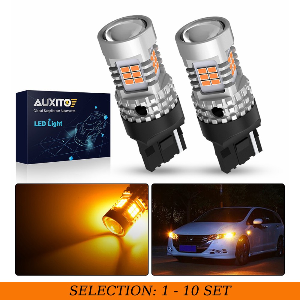 2-20 AUXITO 7443 7440 LED Bulbs Canbus Amber Yellow Turn Signal Light Error Free
