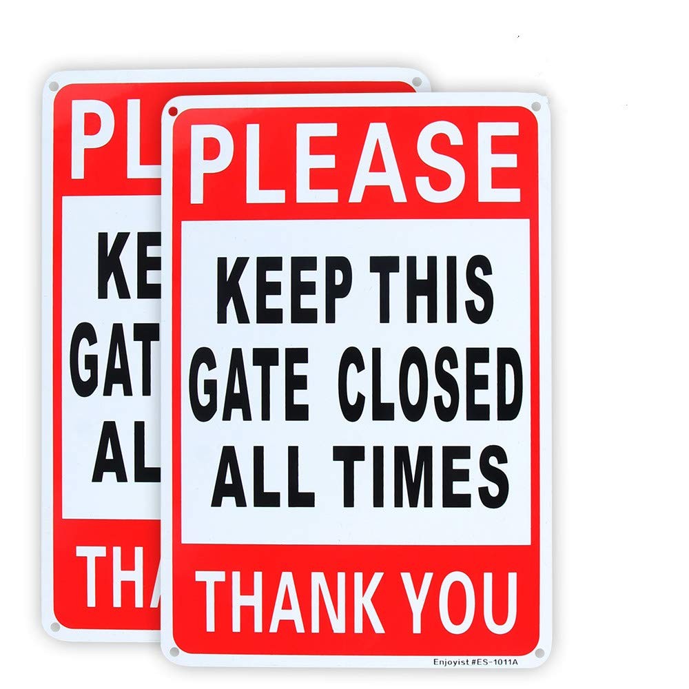 2Pack Please Keep This Gate Closed Sign 10\