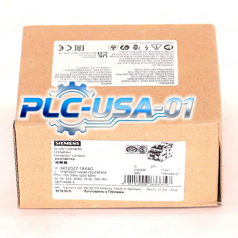 3RT2027-1AK60 1PCS New SIEMENS 3RT2 027-1AK60 Contactor  Fast Delivery