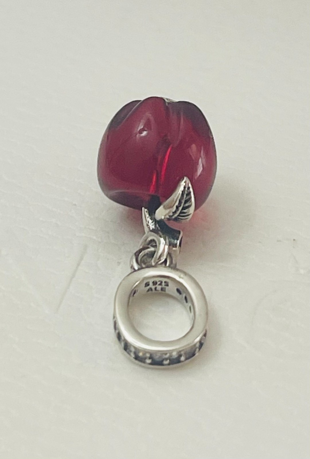 Christmas Red Apple Pandora Silver Murano Glass Charm Thanksgiving Appreciation Christmas Red Apple Pandora Silver Murano Glass Charm Thanksgiving Appreciation