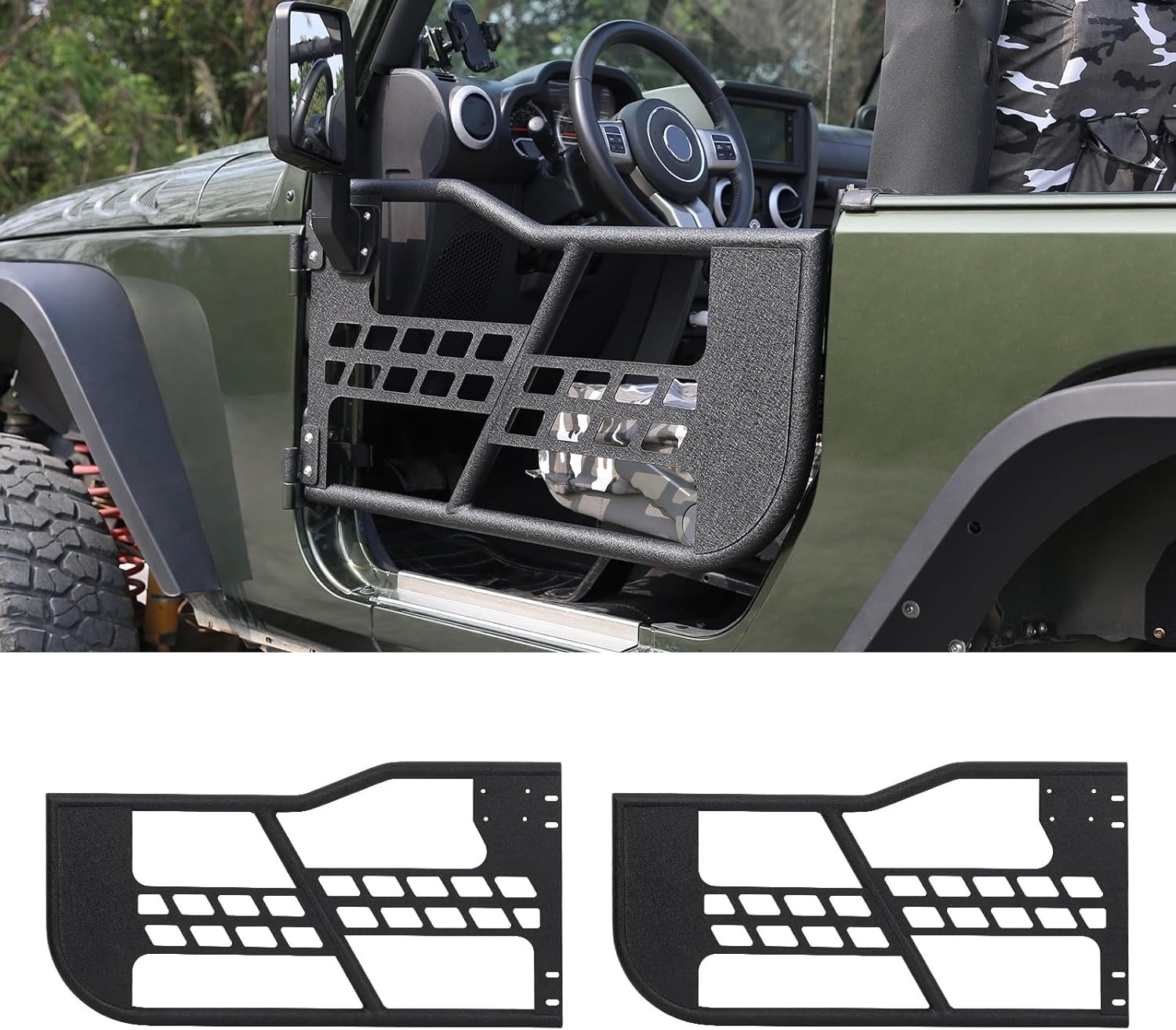 Off Road Tubular Trail Doors Compatible with Jeep Wrangler TJ 1997-2006 - Set...