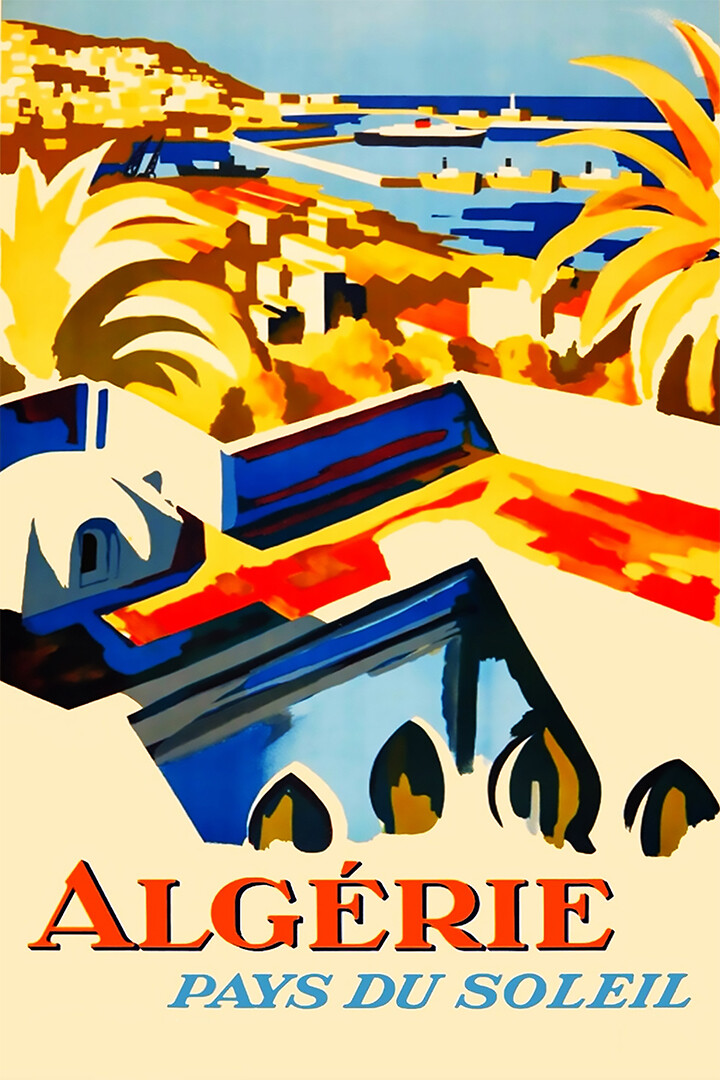 Algeria Algerian Algiers Arabic Arab Tourism Travel Vintage Wall - POSTER 20x30 Algeria Algerian Algiers Arabic Arab Tourism Travel Vintage Wall - POSTER 20x30