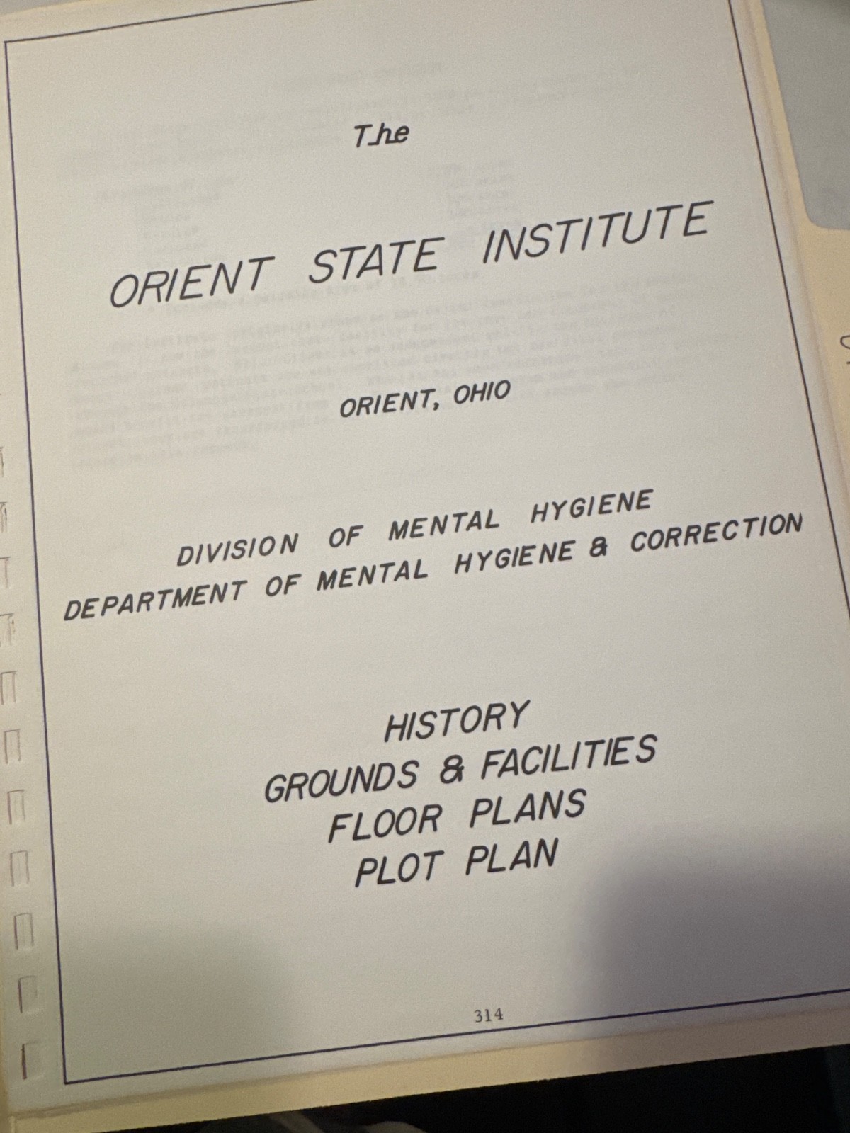 Rare c50s History Plan Map Orient Ohio Insane Asylum State Hospital 12pg COPY Rare c50s History Plan Map Orient Ohio Insane Asylum State Hospital 12pg COPY