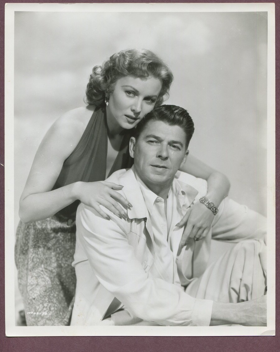 RONALD REAGAN Handsome Photo Rhonda Fleming Glamorous Hollywood Photo J917