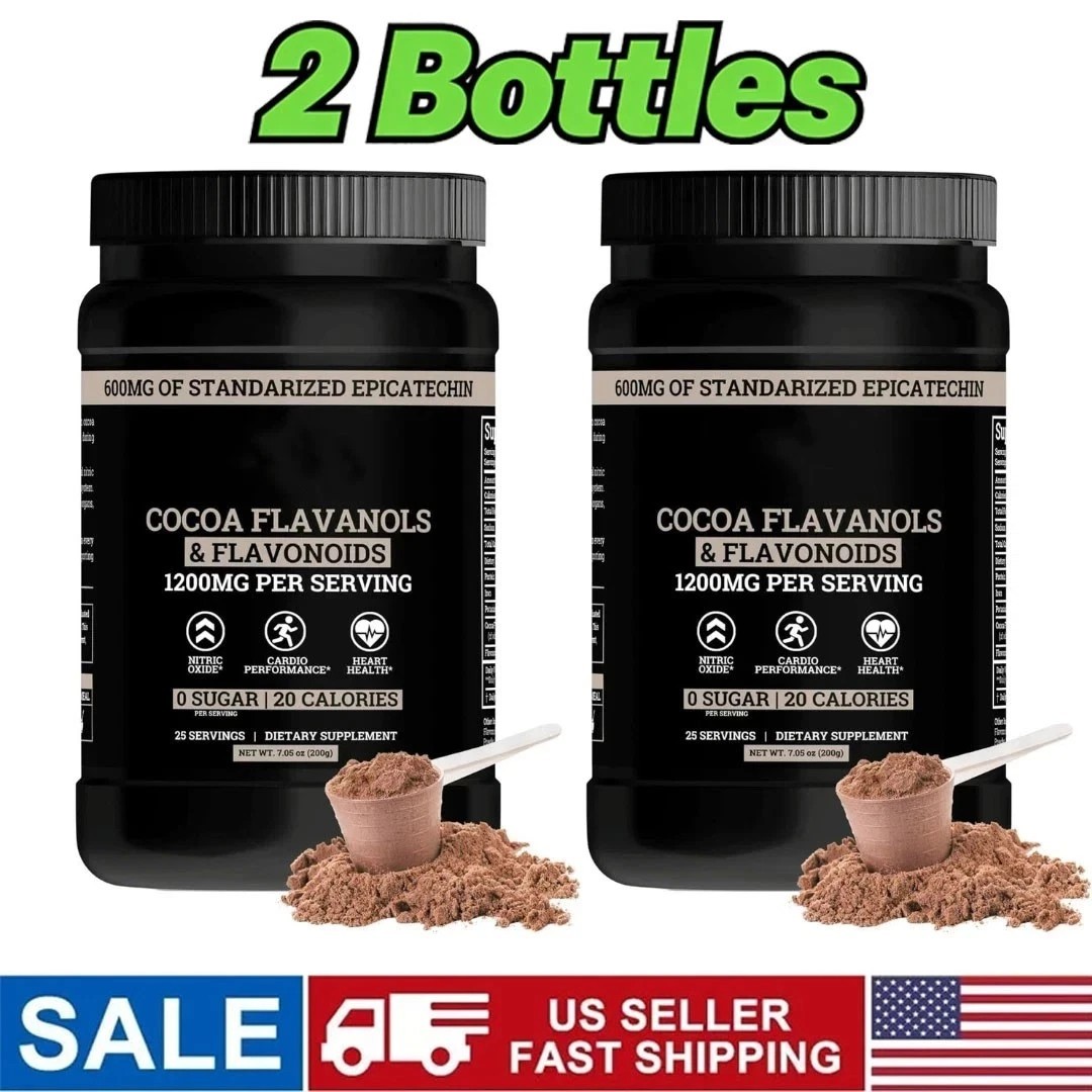 Black Forest High Flavanol Cocoa Powder and Flavonoids Supplements 1200mg 2 pack
