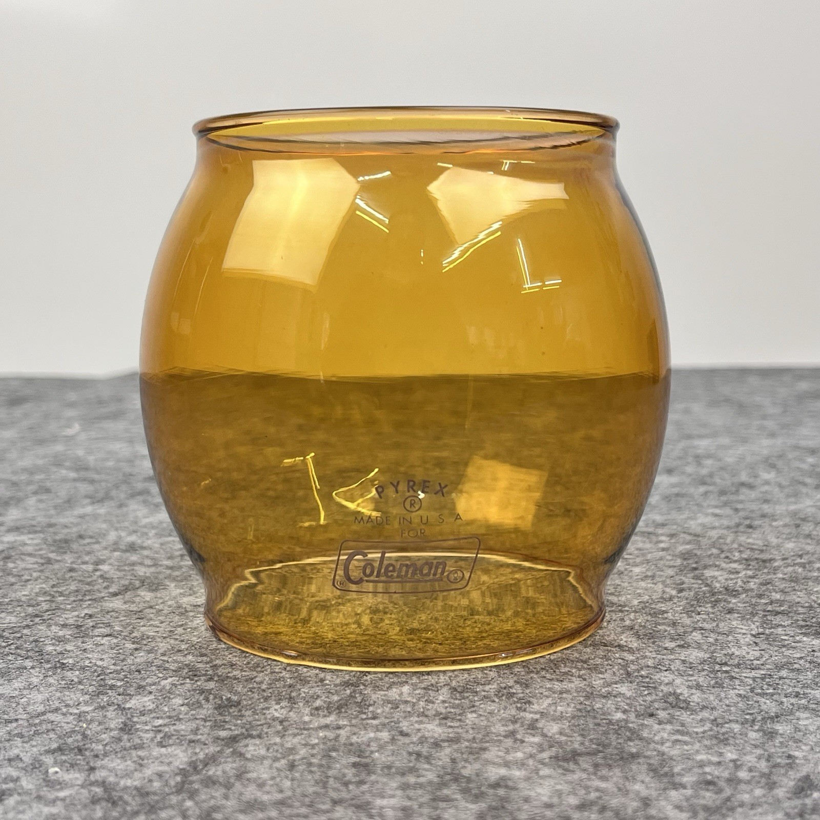 Vintage Coleman Amber Globe Pyrex USA Fits 200A 242 Vintage Coleman Amber Globe Pyrex USA Fits 200A 242