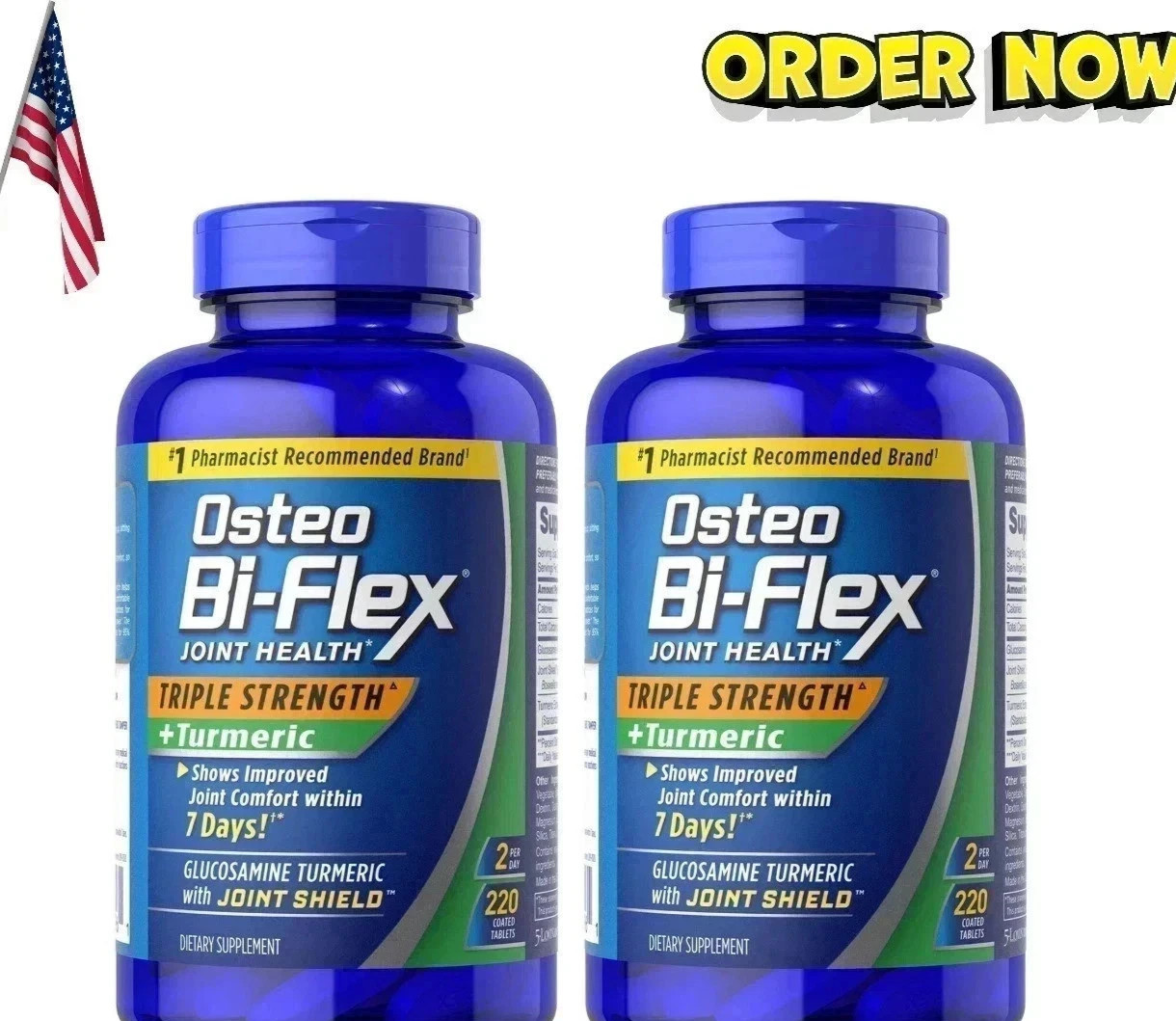 2 PACK Osteo Bi-Flex Joint Health, Triple Strength + Turmeric (220 Ct.) X 2= 440