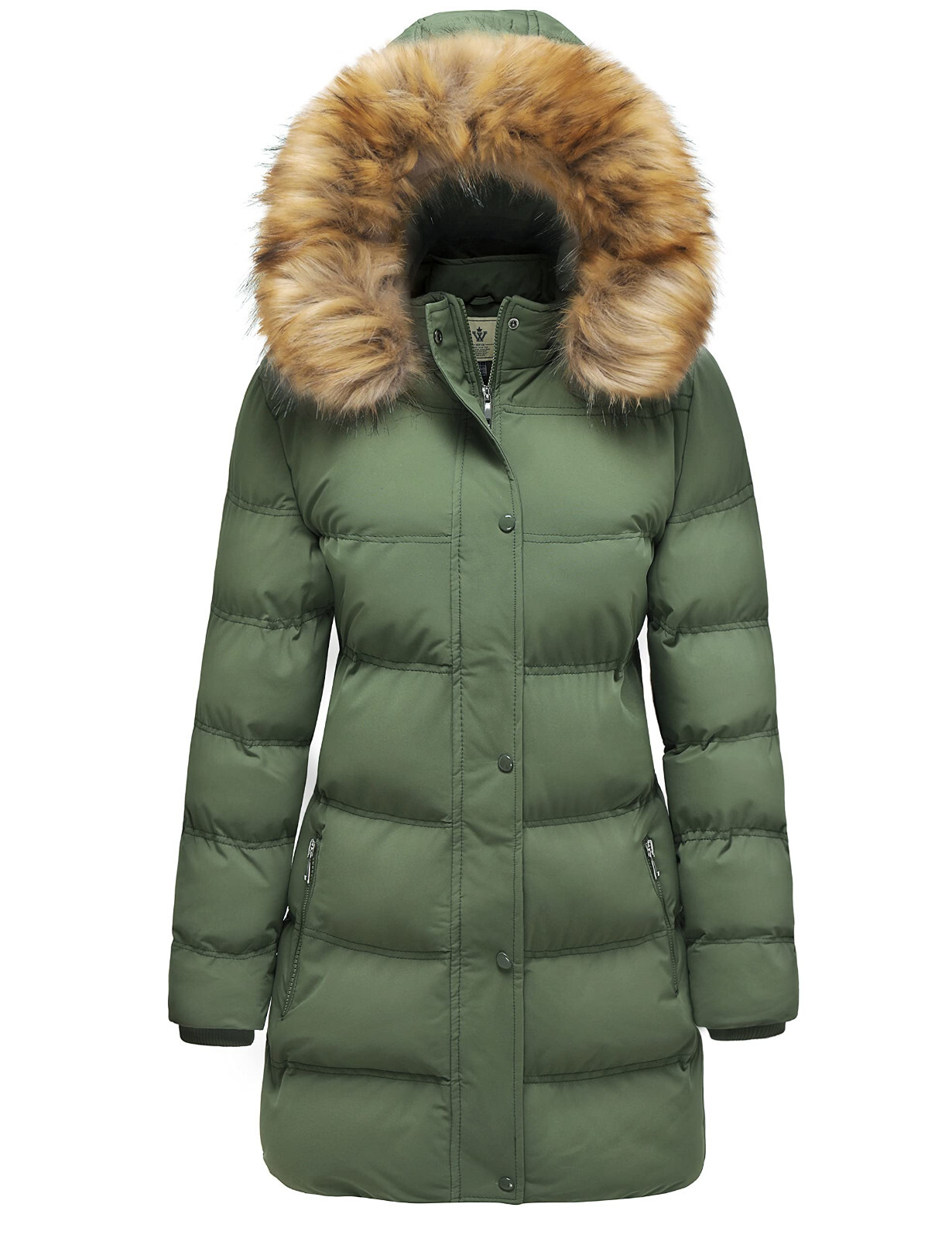 WenVen Women\'s Winter Long Puffer Coat Parka Jacket with Faux Fur Removable Hood WenVen Women\'s Winter Long Puffer Coat Parka Jacket with Faux Fur Removable Hood