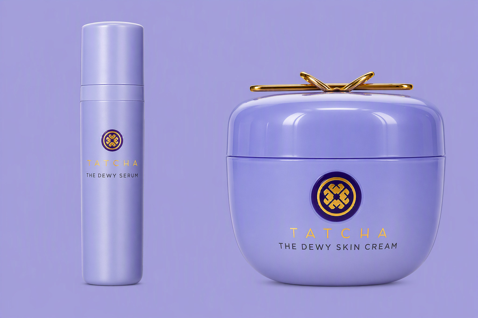 Tatcha Skincare Dewy-Bundle,  Serum 1 oz and Dewy SKin Cream, 1.7 oz
