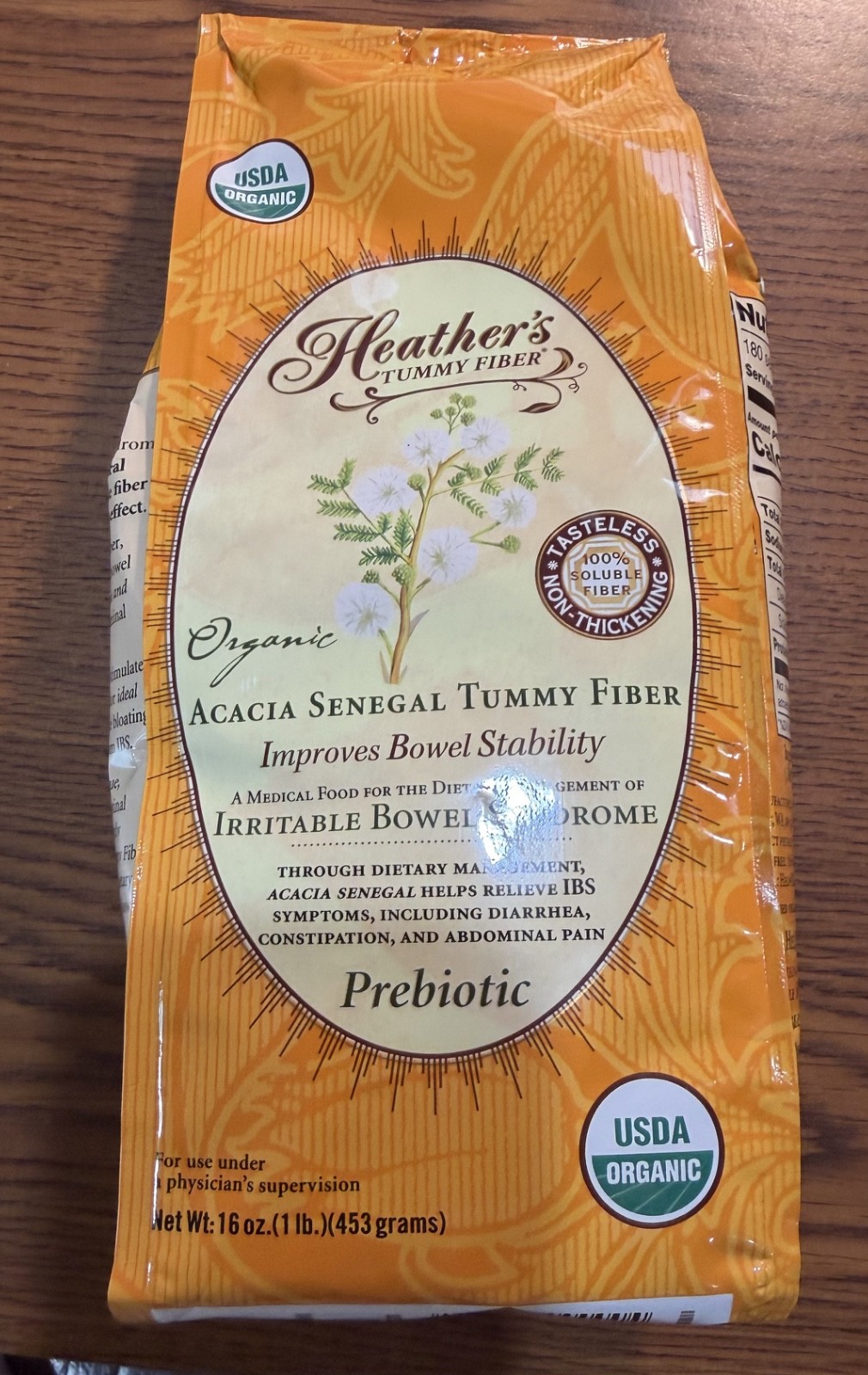 Acacia Senegal Tummy Fiber Unopened 16oz Bag Prebiotic Organic UTI\'s Acacia Senegal Tummy Fiber Unopened 16oz Bag Prebiotic Organic UTI\'s