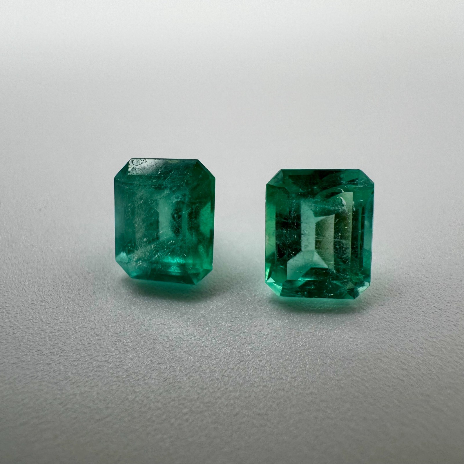 3.0 Ct Natural Colombian Emerald Pair - Emerald Cut - Loose Gemstones