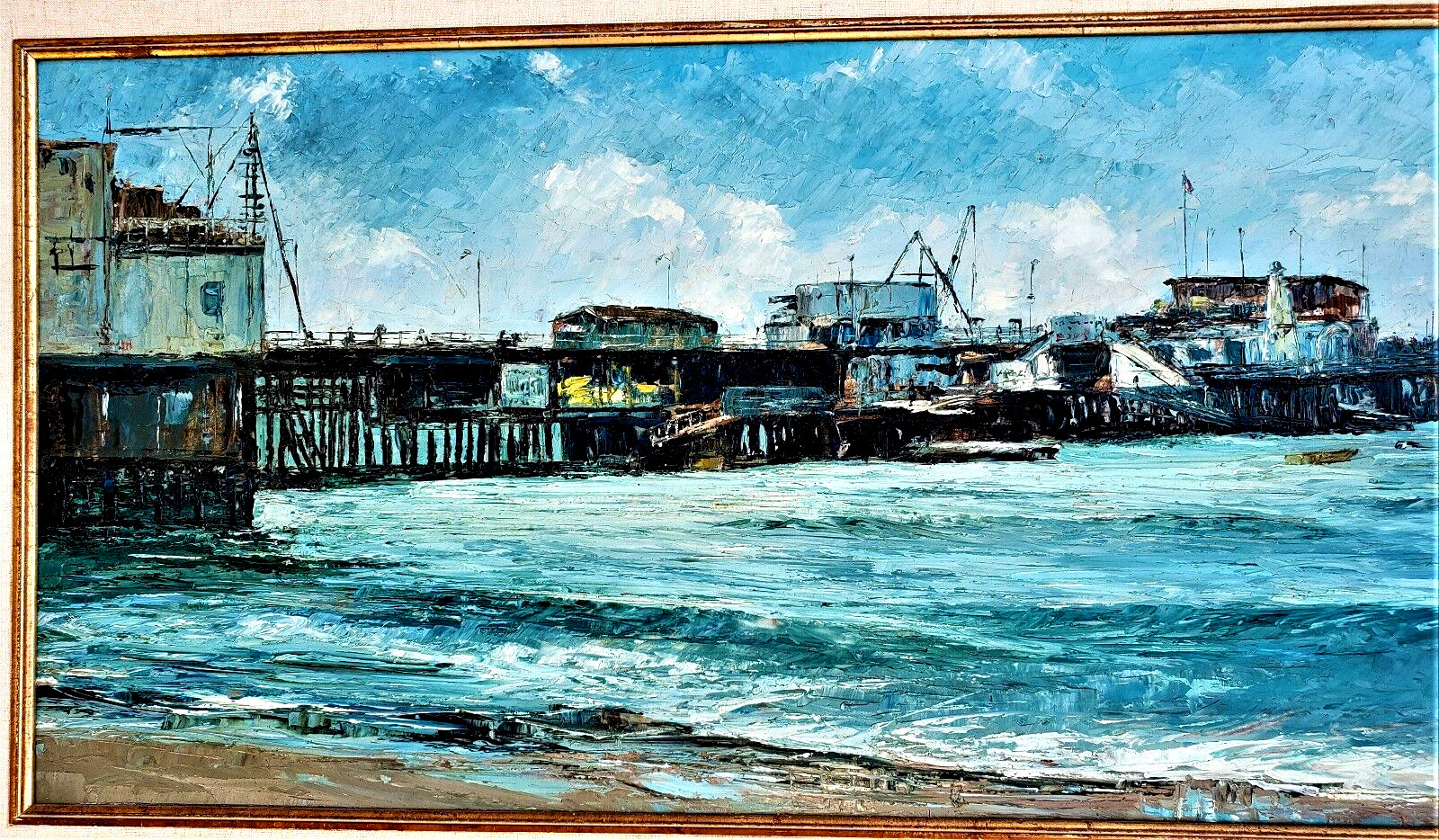 VIOLA ALLEN Oil by Important California Woman Mid-Century AB-EX Modernist SIGNED