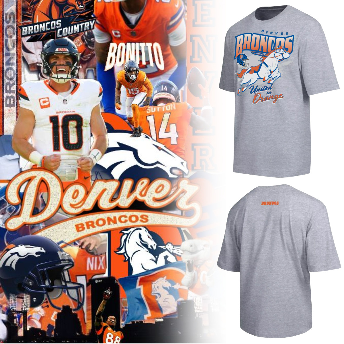 HOT ITEM Men\'s Denver Broncos x Maximus Shirt Fan Gift All Size S-5XL
