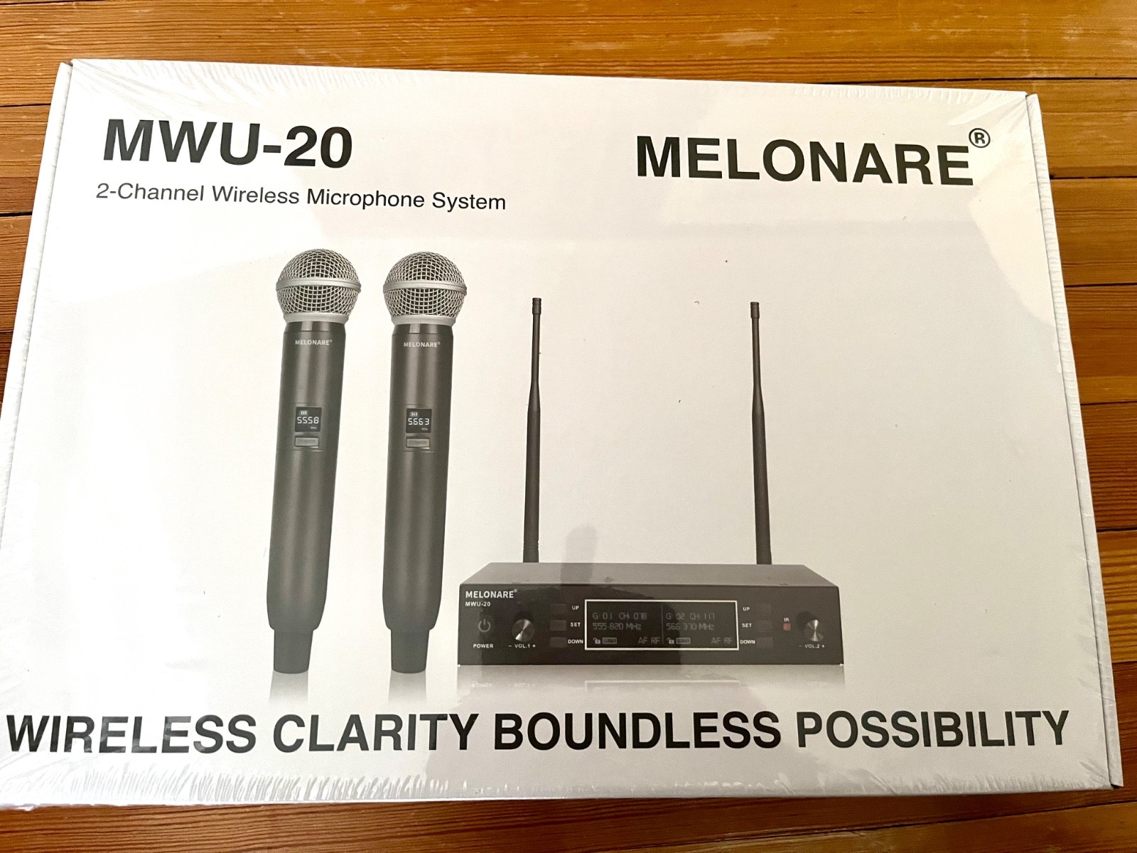 MWU-20; 2 Channel Wireless Microphone System, MELONARE , New 