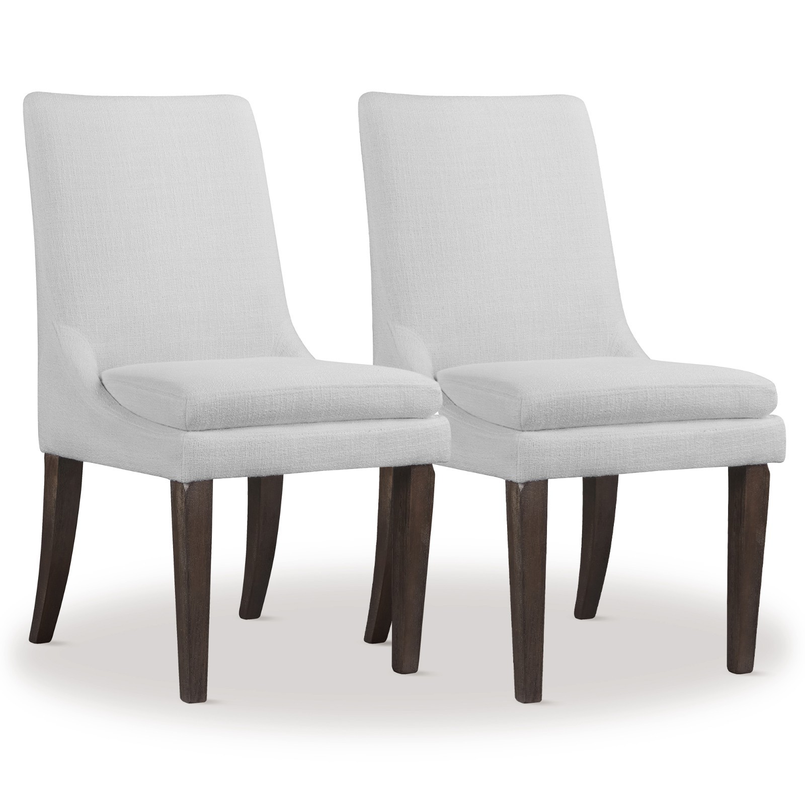 CHITA Modern High Back Dining Chairs, Double Cushion,Performance Fabric Set of 2