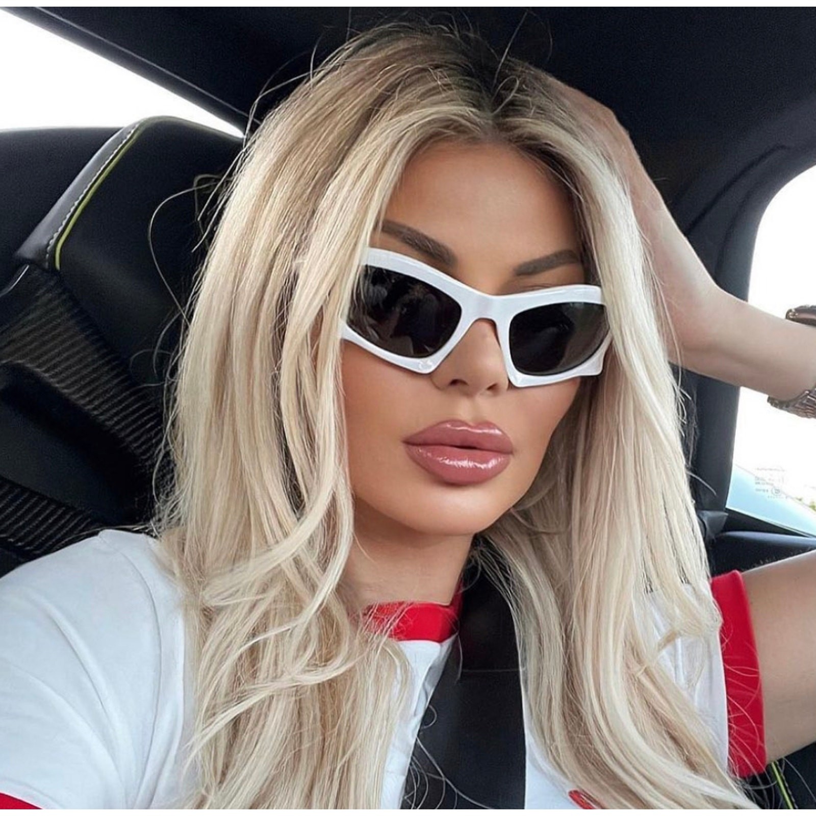 NEW Balenciaga BB0229S Bat Sunglasses in White $605