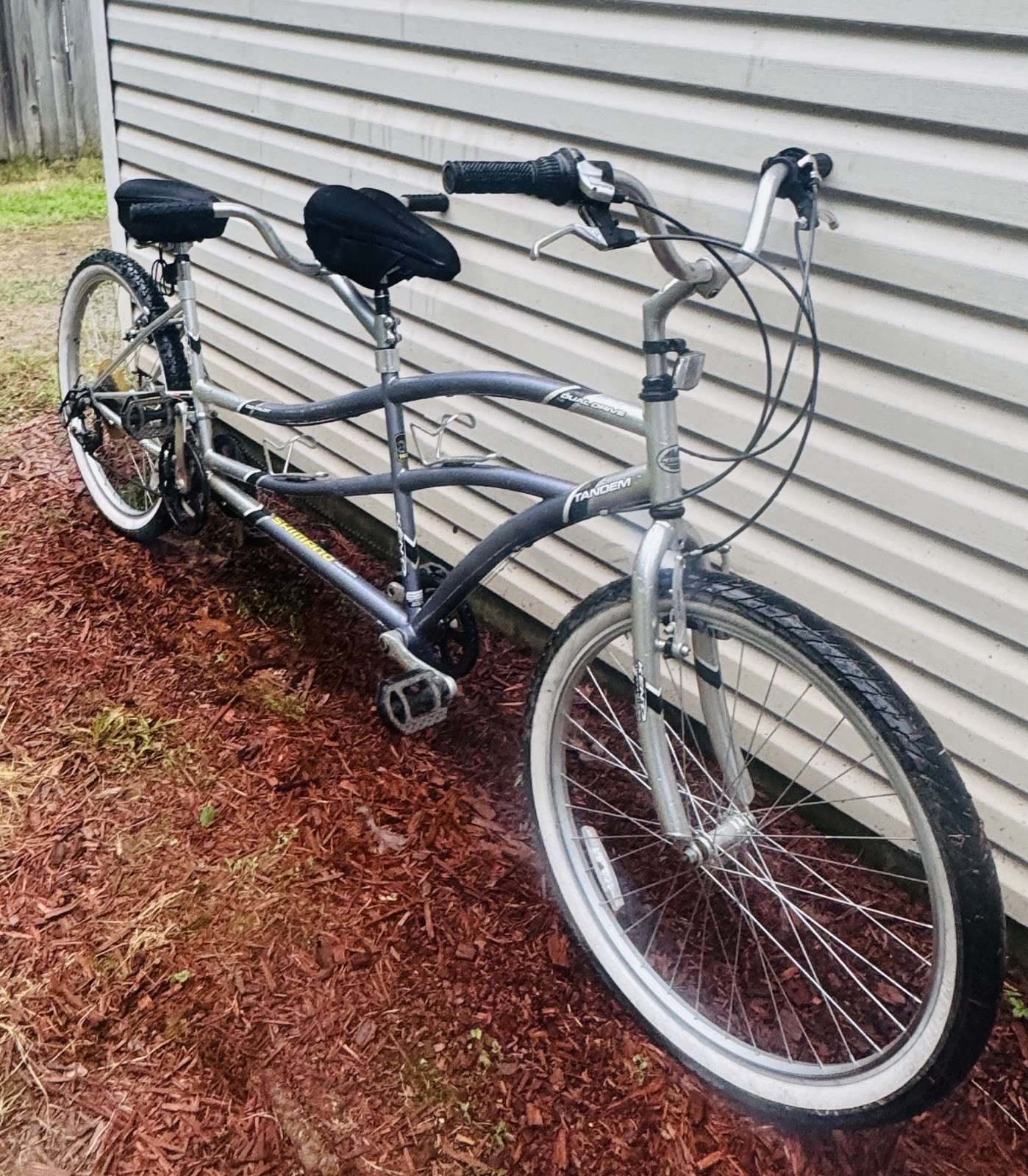 Kent Northwoods Dual Drive Tandem Bicycle - Silver