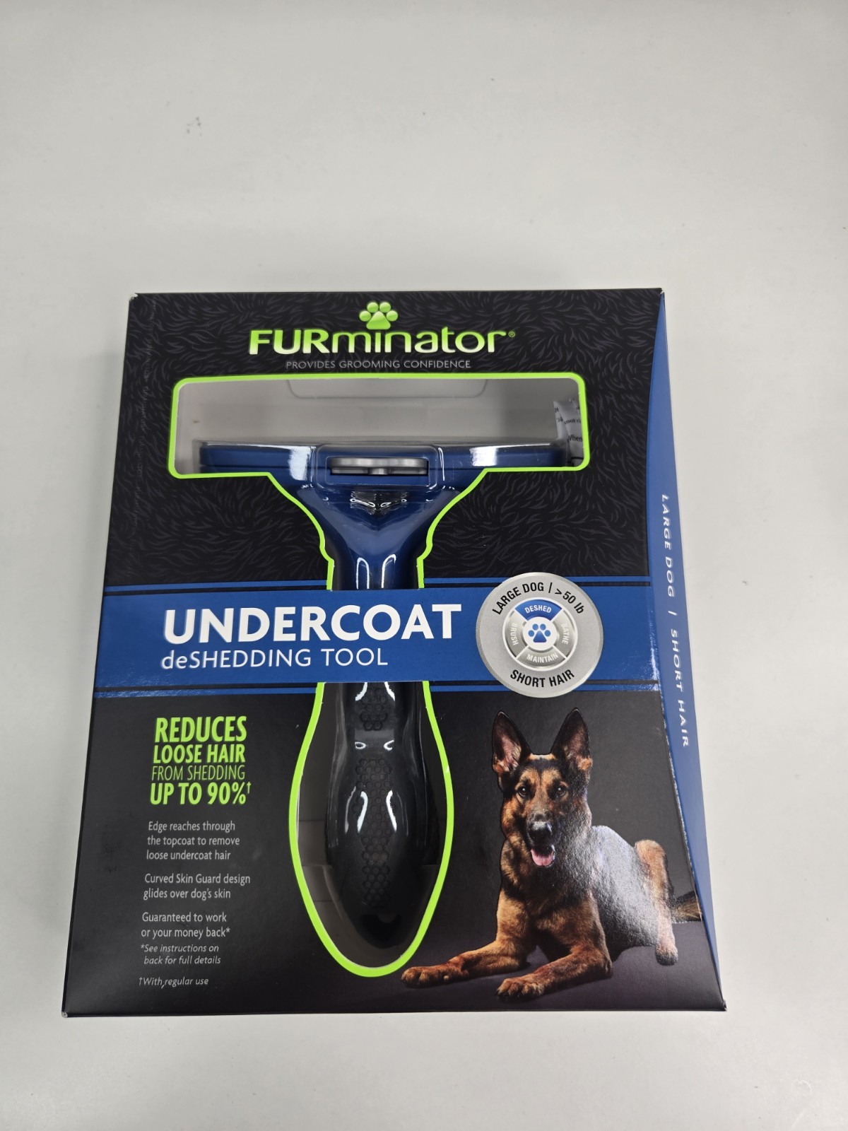 FURminator Undercoat deShedding Tool Large Dog Short Hair 50+ lbs New