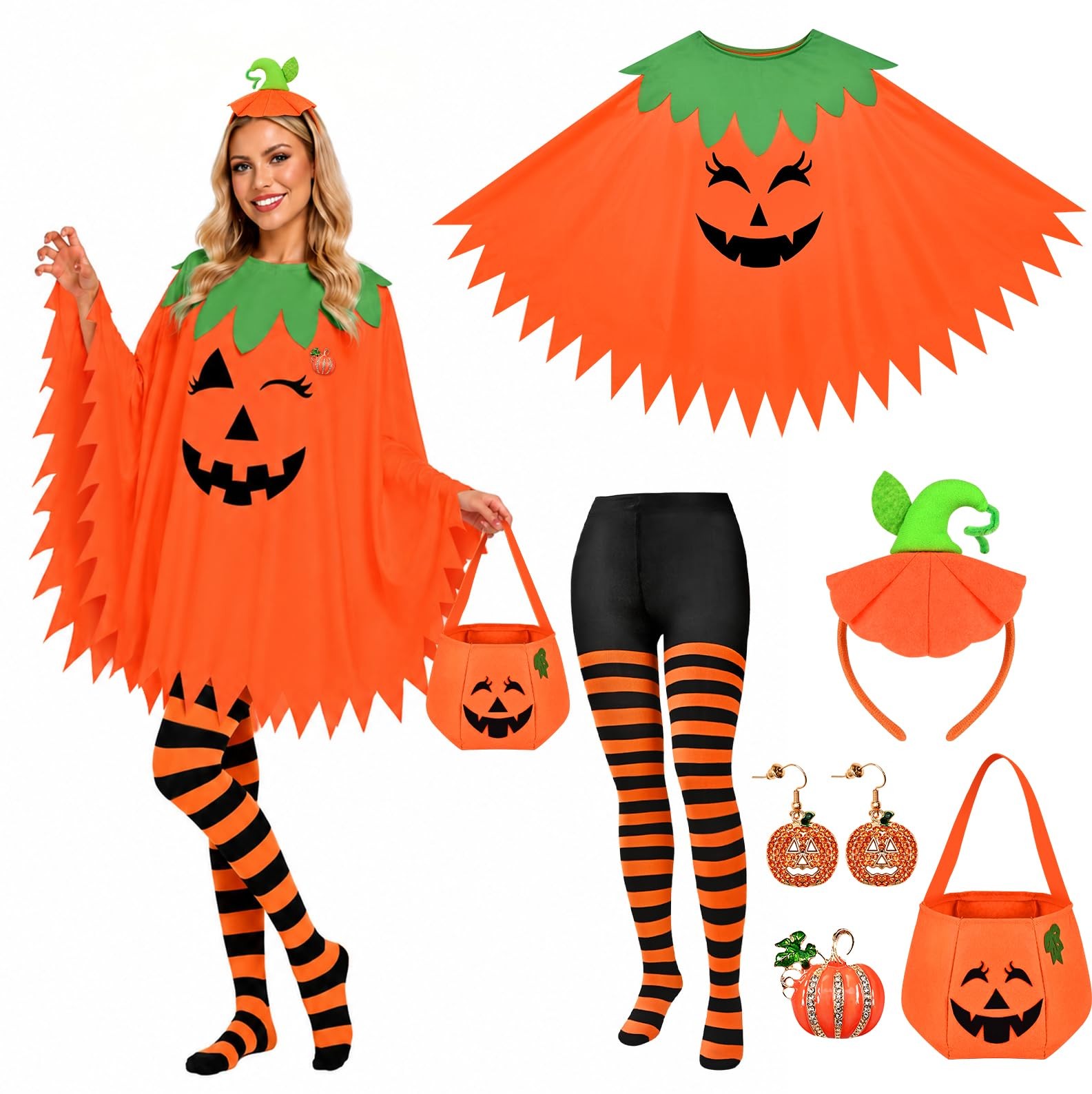 NatuBeau 6 PCS Halloween Costume Set for Women Adult, Perfect for Halloween |...