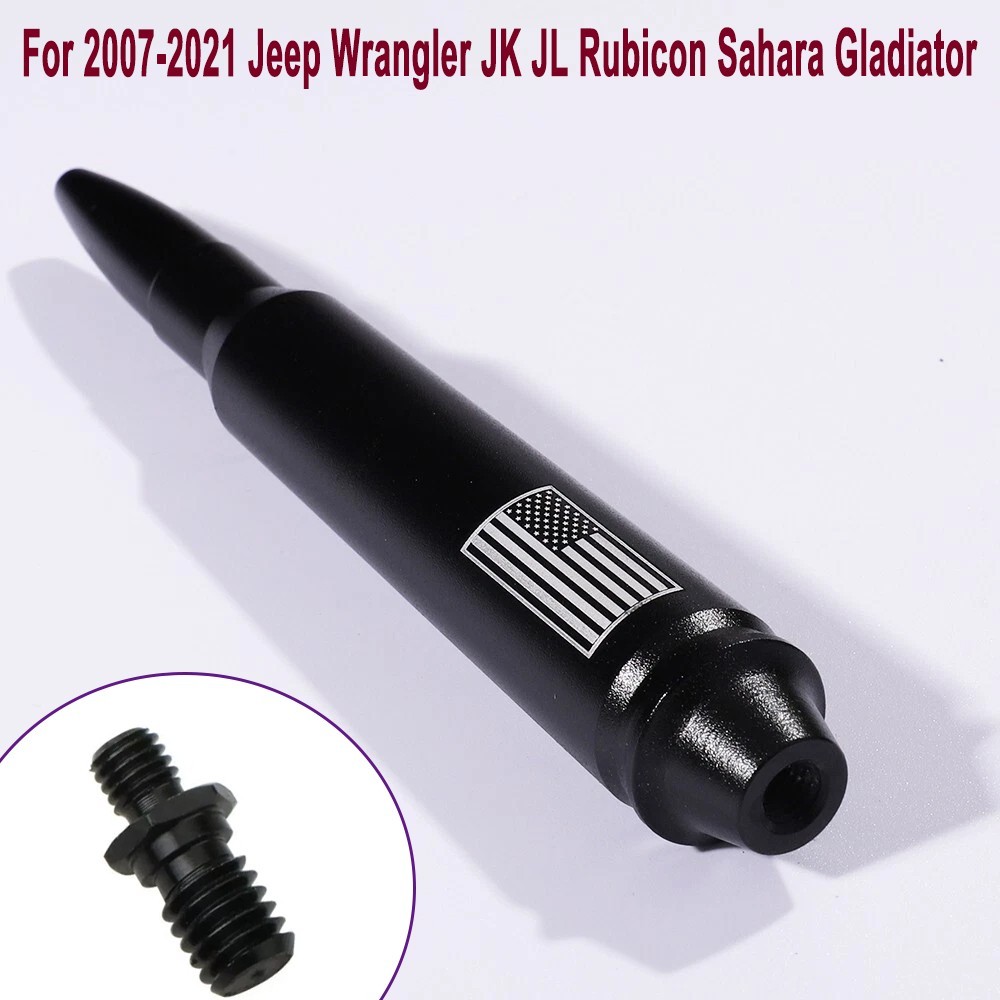 USA Bullet Antenna for 2007-2021 Jeep Wrangler JK JL Rubicon Sahara Gladiator